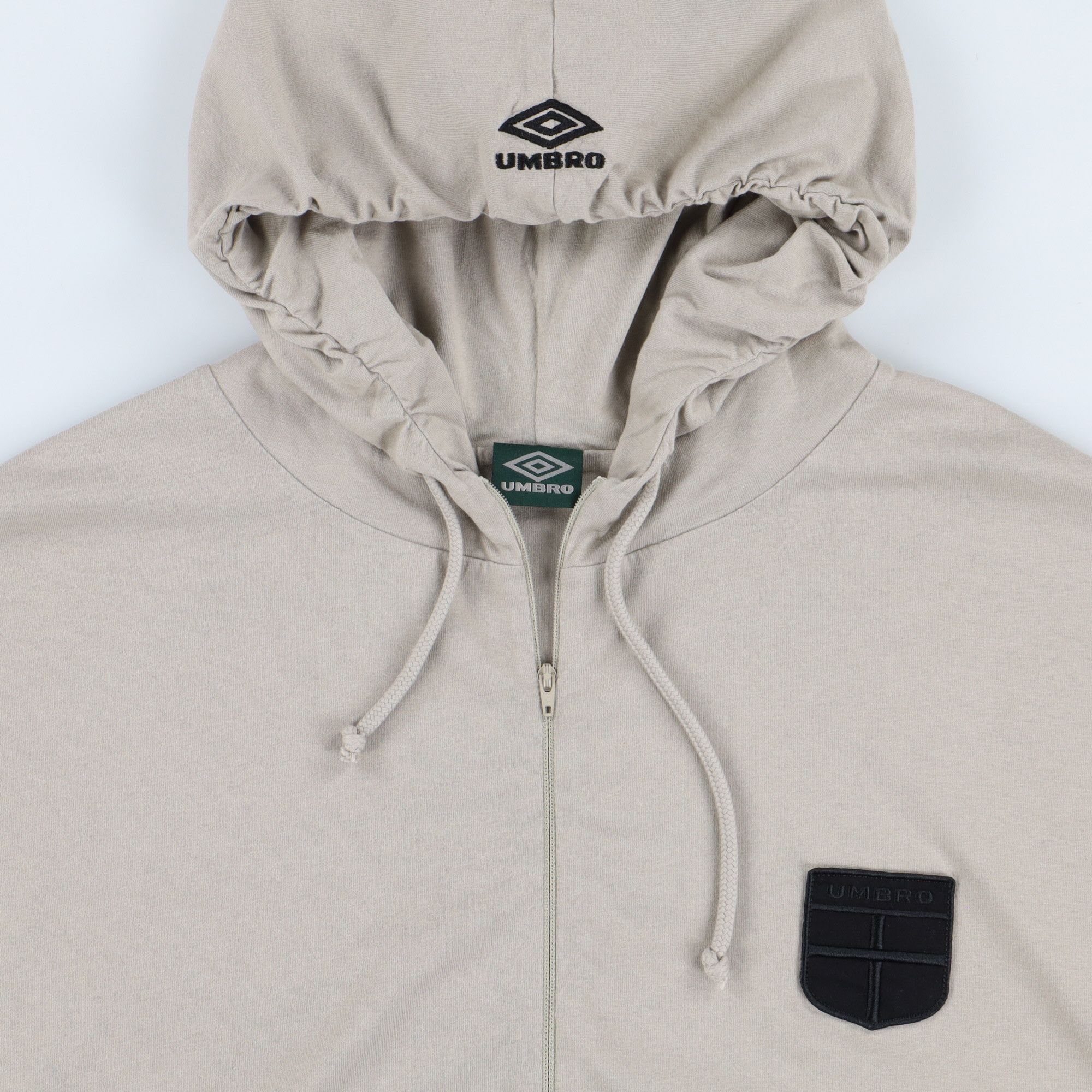 Slam Jam × Umbro Beige Crest Logo Oversized Zip Hoodie Size US XL / EU 56 / 4 - 5 Thumbnail