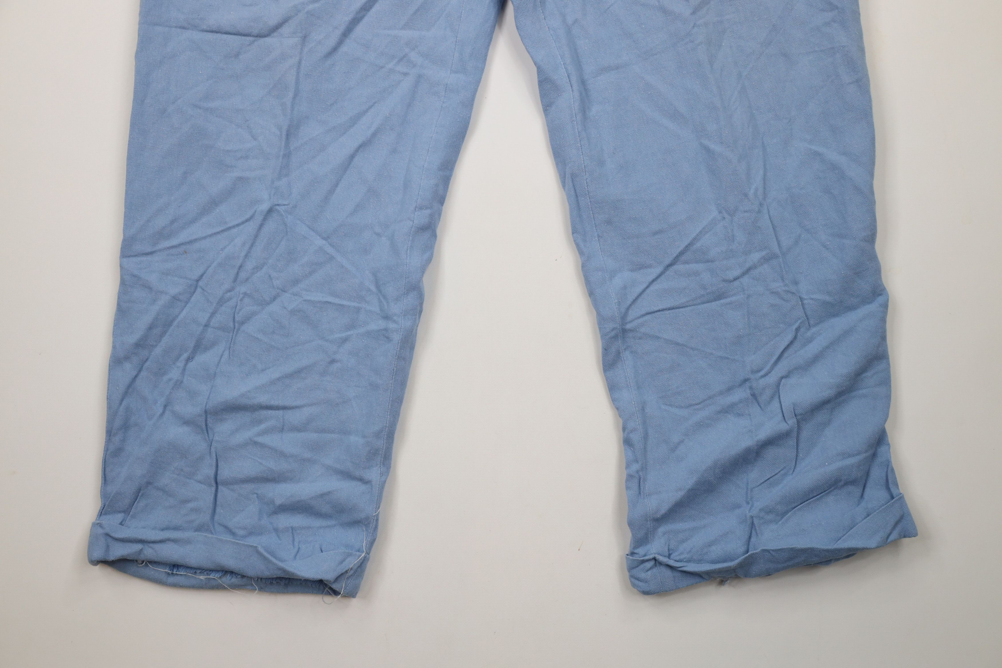 Vintage Vintage 70s Streetwear Pleated Linen Wide Leg Chinos Pants Size US 35 - 4 Thumbnail