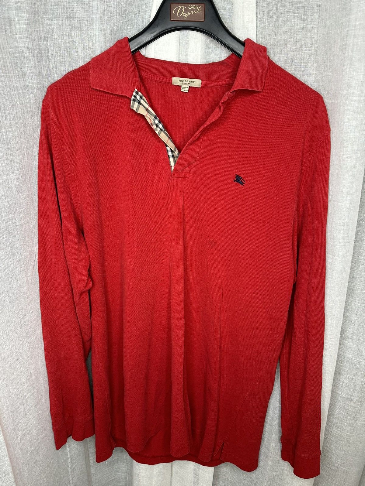 Vintage Burberry Long Sleeve Polo Size Large (gently used)