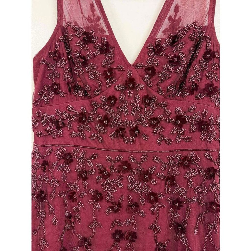 Adrianna Papell Adrianna Papell Beaded Gem Illusion Dress Gown Size 14 Size XL / US 12-14 / IT 48-50 - 7 Thumbnail
