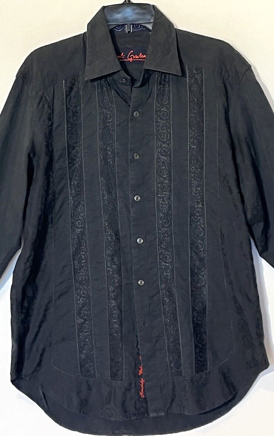 Robert Graham Robert Graham Embroidered Stripes Long Sleeve Shirt Size US M / EU 48-50 / 2 - 4 Thumbnail