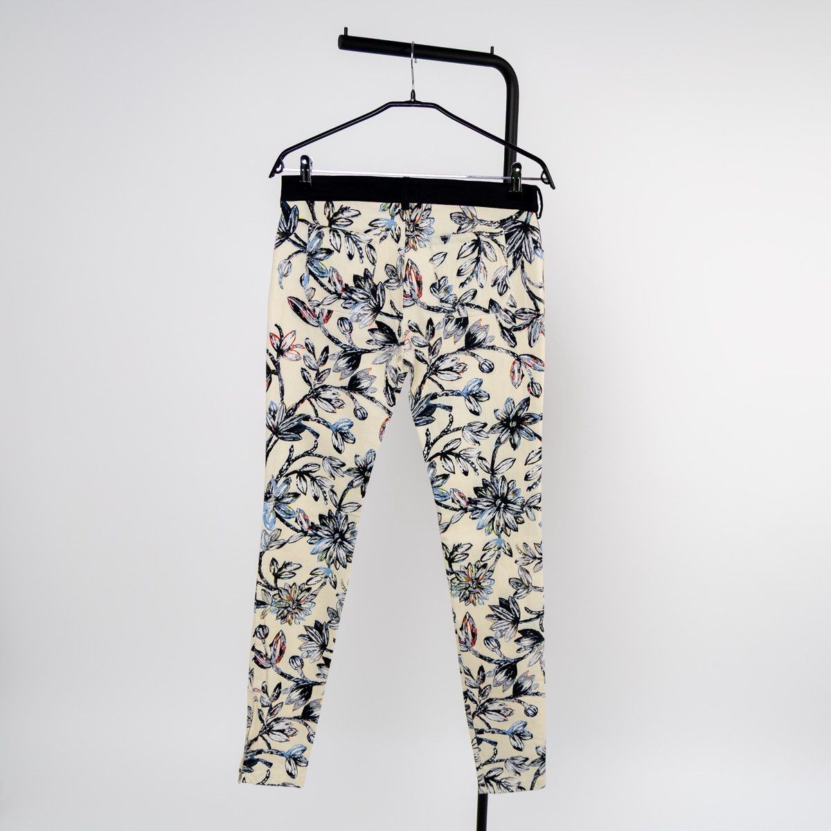 Balenciaga Balenciaga Floral Pants Cream Slim Fit Designer Trousers Size 30" / US 8 / IT 44 - 2 Thumbnail