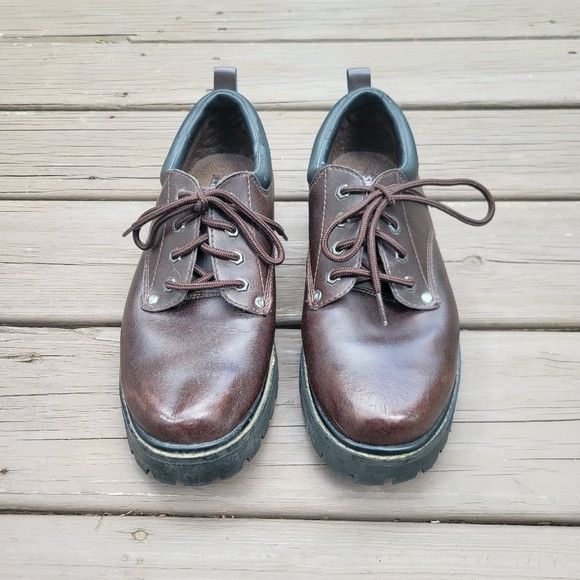 SKECHERS Vintage 90s y2k Skechers Bratz Brown Leather Chunky Heel Oxf Size US 9.5 / EU 42-43 - 4 Thumbnail