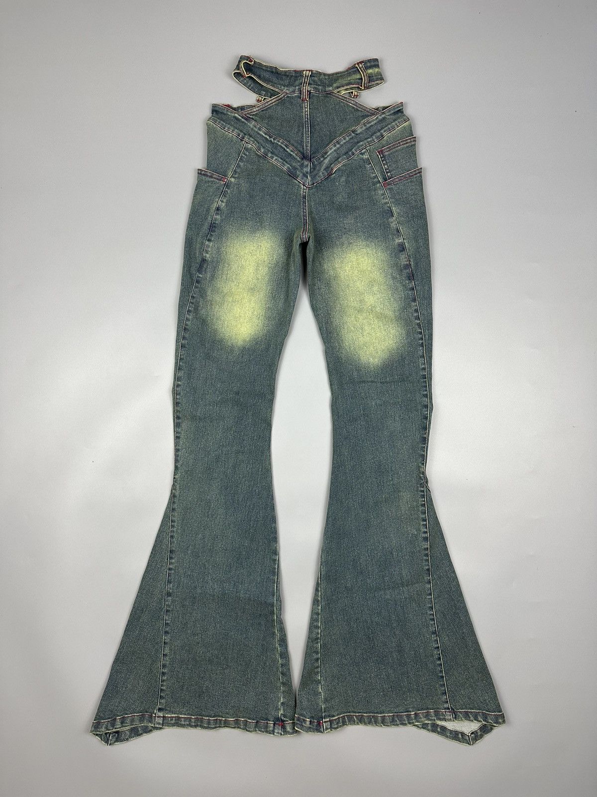 14th Addiction × If Six Was Nine 🔥Sick Nice🔥Japanese High-Waisted Pleated Flare Jeans Size 28" / US 6 / IT 42 - 2 Thumbnail