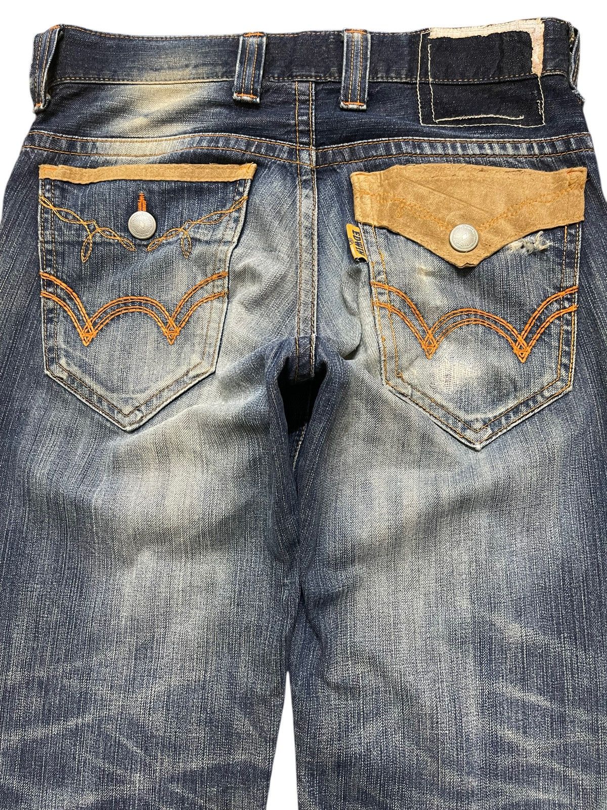 Edwin Edwin XV Exclusive Vintage Blue Mud Wash Distressed Baggy Size US 31 - 5 Thumbnail