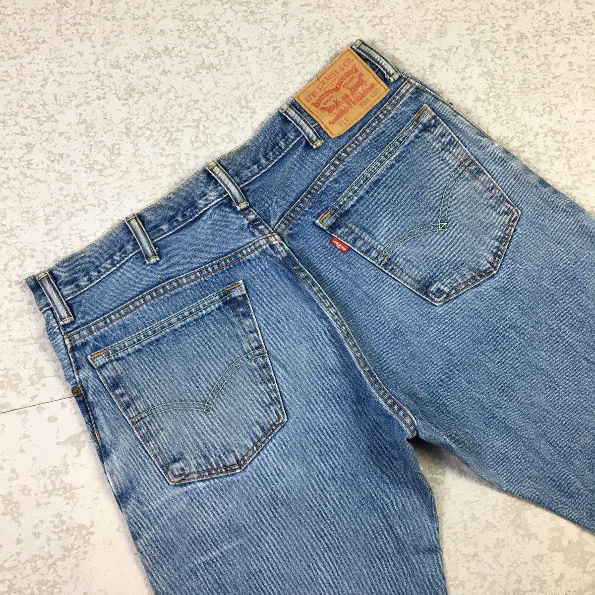 Levi's × Vintage Levis 517 Light Blue Washed Vintage Style Jeans Size US 34 / EU 50 - 6 Thumbnail