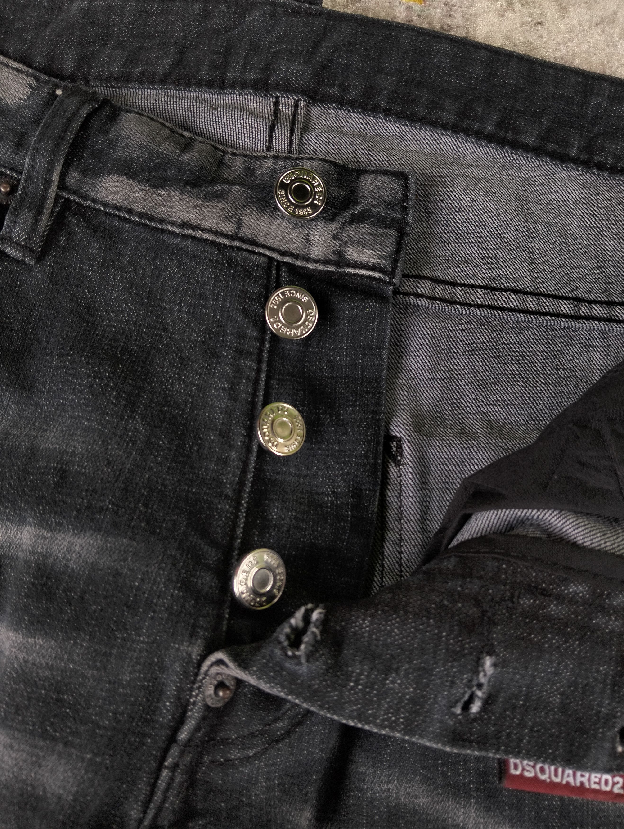 Dsquared2 Distressed Dsquared2 Paint Splatter Rhinestone Skinny Jeans Size US 32 / EU 48 - 12 Thumbnail