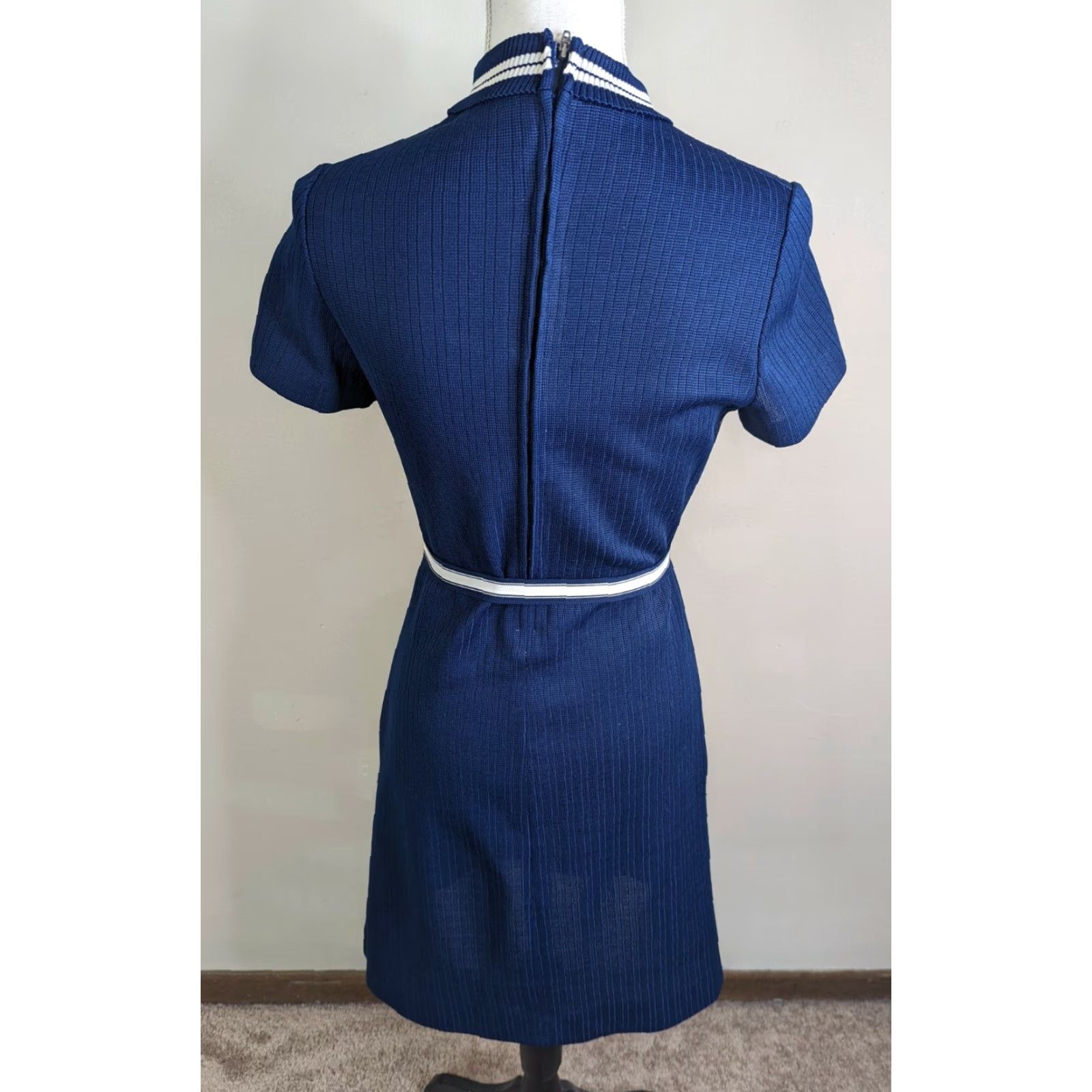 Vintage Vintage 60s Mod Women's Blue Fitted Sheath Dress 4/6 Small User: Vintage 60s Mod Women's Blue Fitted Sheath Dress 4/6 Small Size 4XL / US 24-26 - 4 Thumbnail