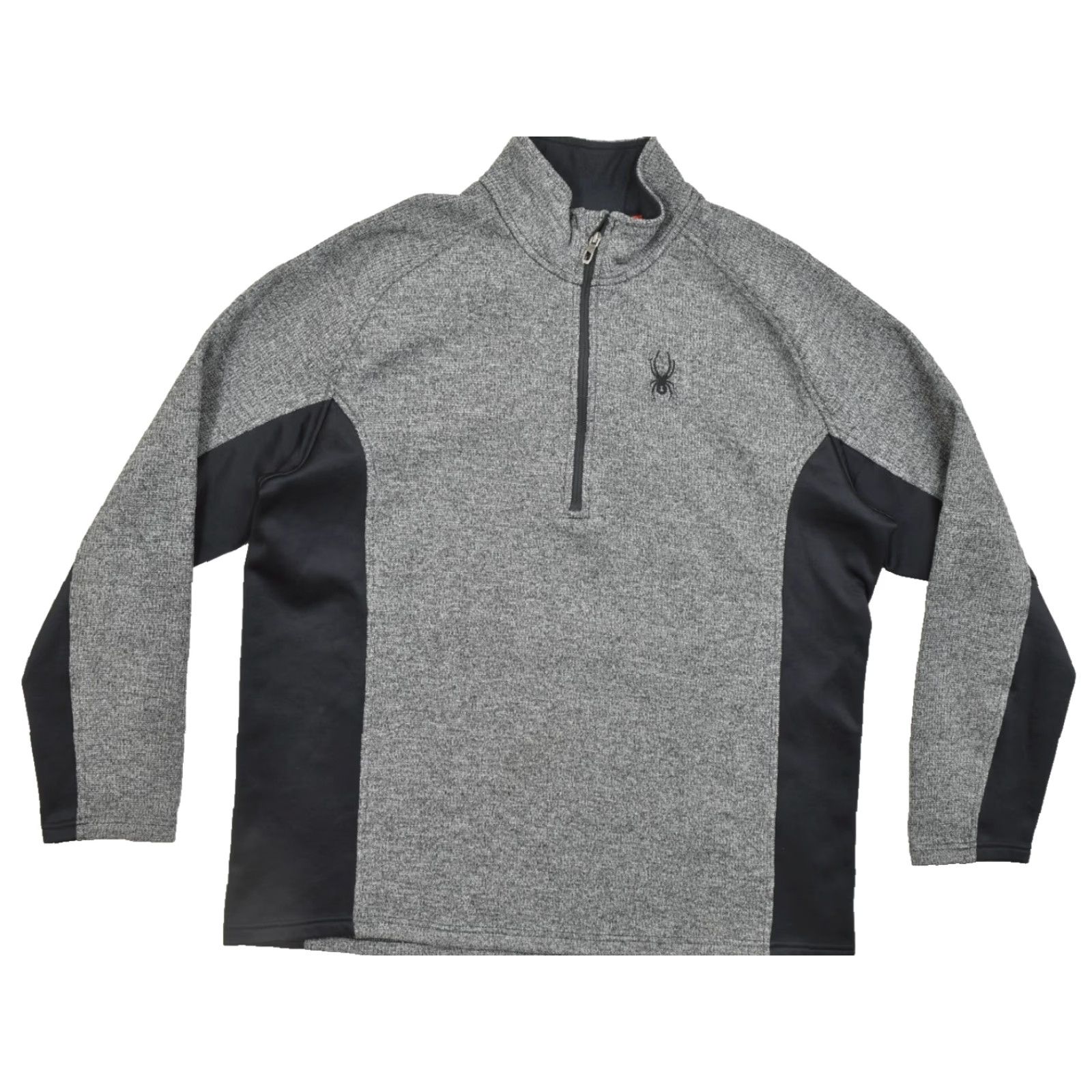 Spyder Spyder Mens Sweater 2XL Gray Black 1/4 Zip Fleece Pullover Mock Neck Outdoor Winter Casual Size US XXL / EU 58 / 5 - 2 Thumbnail