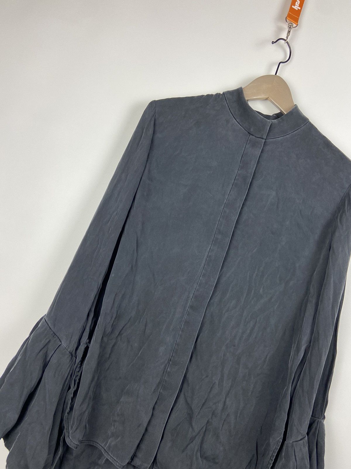 ELLERY Ellery Luxury Black Shirt Asymmetrical Long Sleeve Silk Size M / US 6-8 / IT 42-44 - 9 Thumbnail