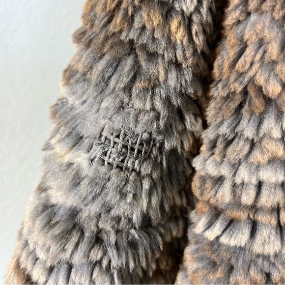 Vintage Cassin New York Rabbit Ribbon Fur Coat Scarf Wrap Midi Pocke Size L / US 10 / IT 46 - 9 Thumbnail