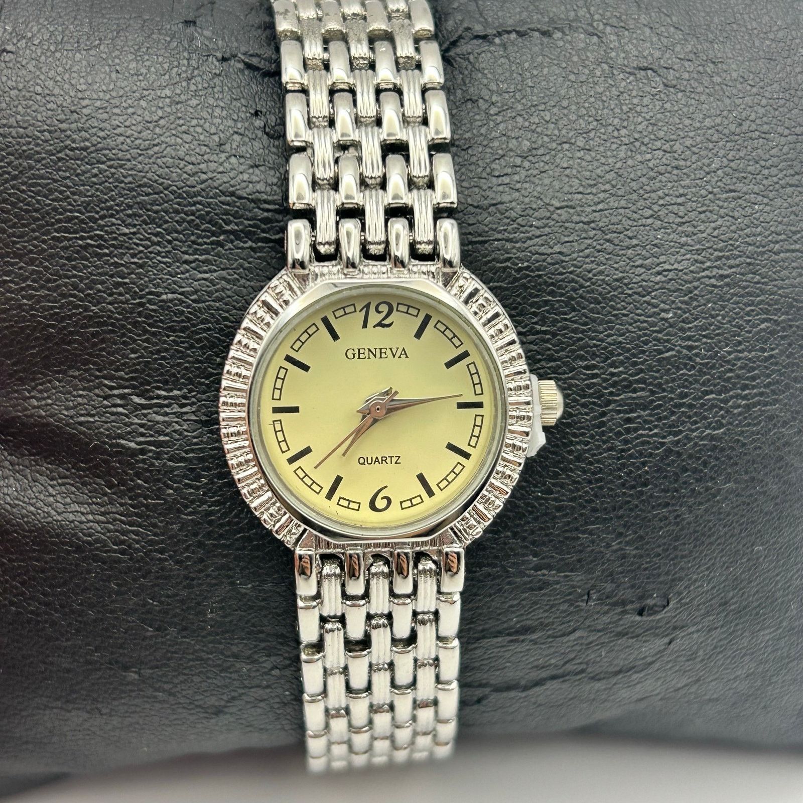 Geneva Geneva Women's Watch Silver Tone Two Tone Gold Dial Quartz Size ONE SIZE - 1 Thumbnail