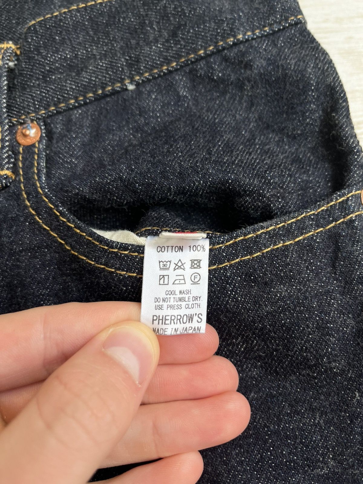 Japanese Brand Pherrows Stormy Blue Lot 441 Selvedge Blue Denim Jeans 28/36 Size US 28 / EU 44 - 13 Thumbnail