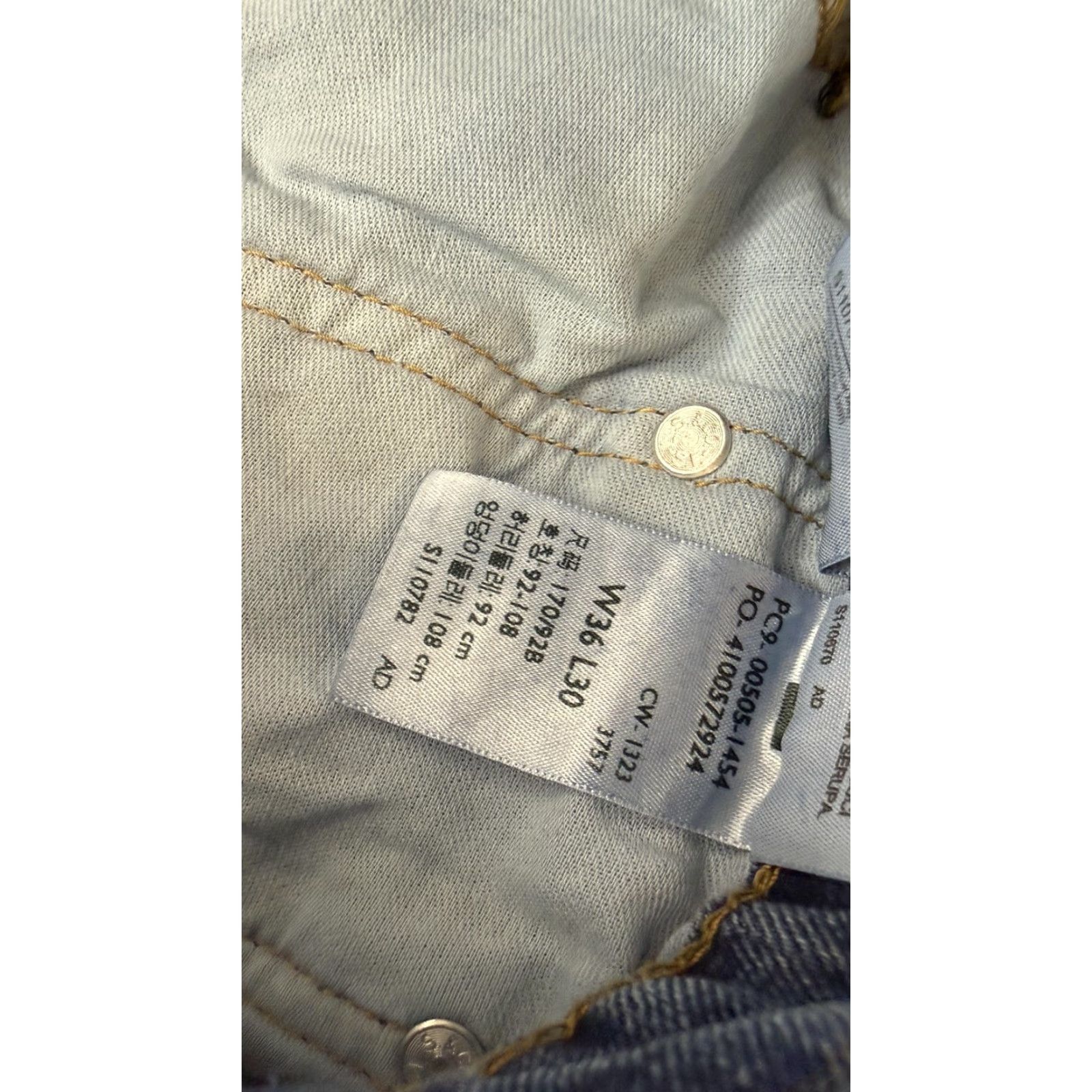 Levi's Levi's 505 Jeans Mens 36x30 Denim Regular Fit Zip Fly WaterLess Medium Blue Mens Size US 36 / EU 52 - 5 Thumbnail