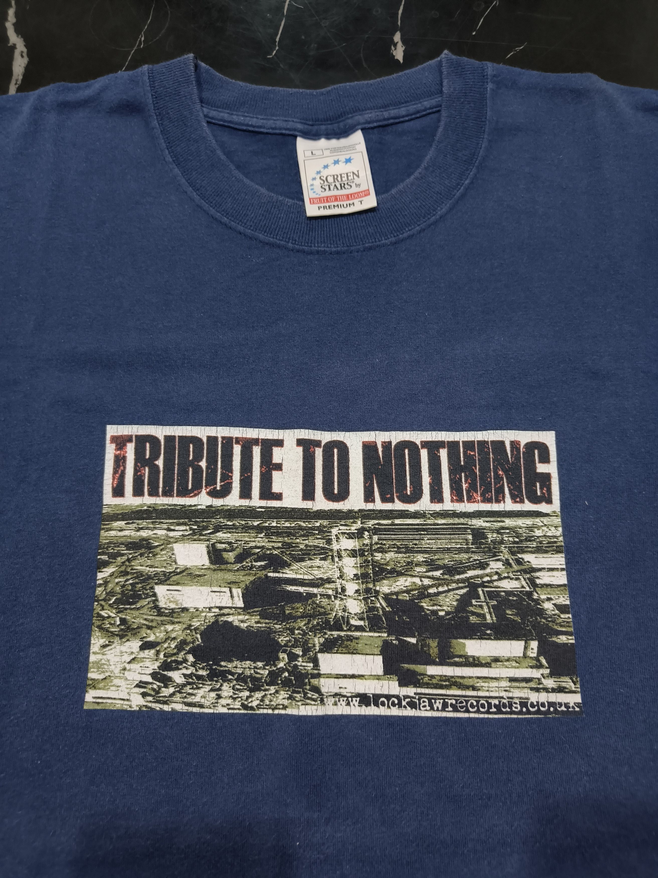 Band Tees Vintage 90s Tribute to nothing (navy) shirt Size US L / EU 52-54 / 3 - 2 Thumbnail