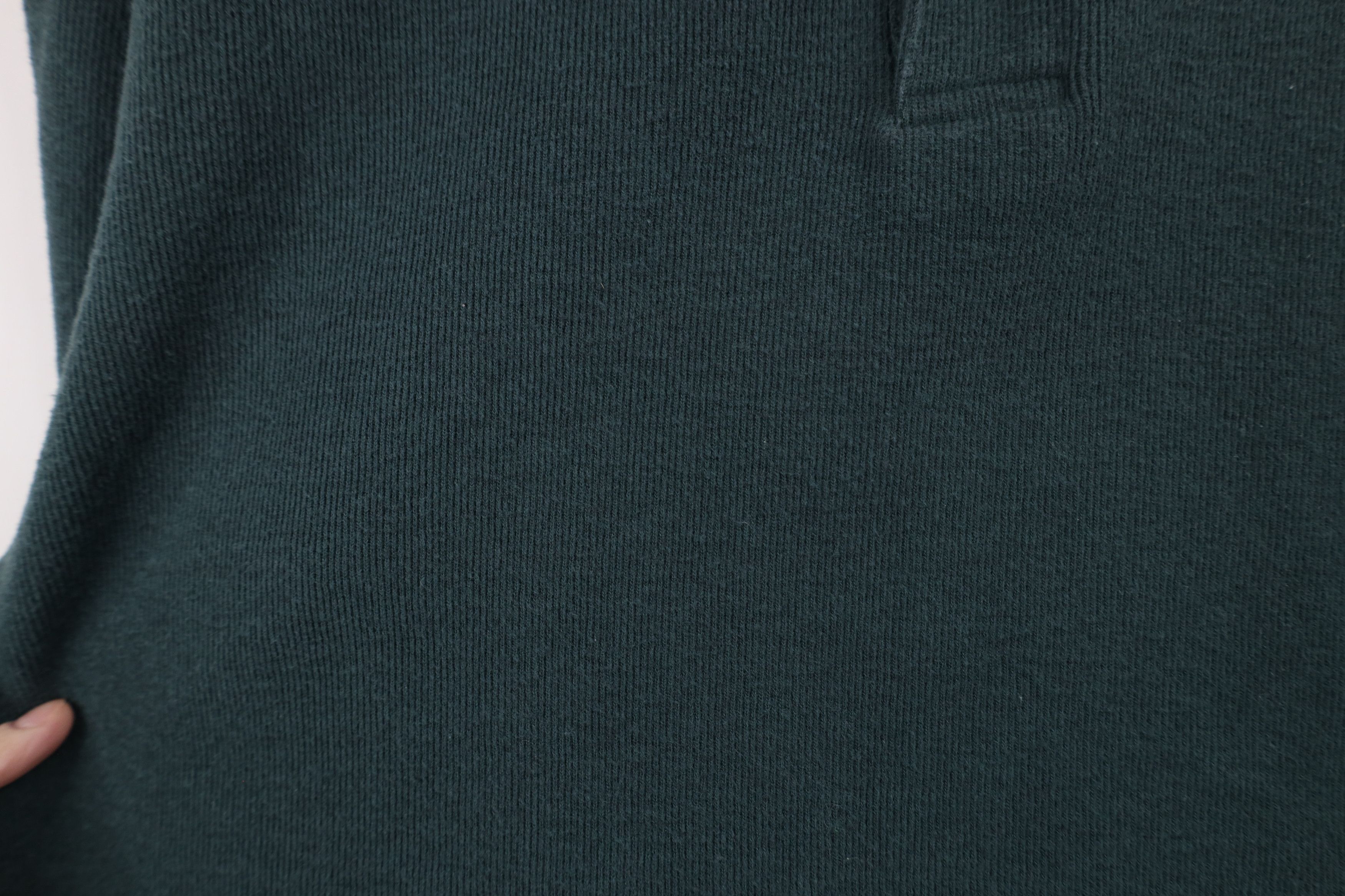 Vintage Vintage 90s Streetwear Ribbed Knit Long Sleeve Polo Green Size US M / EU 48-50 / 2 - 4 Thumbnail