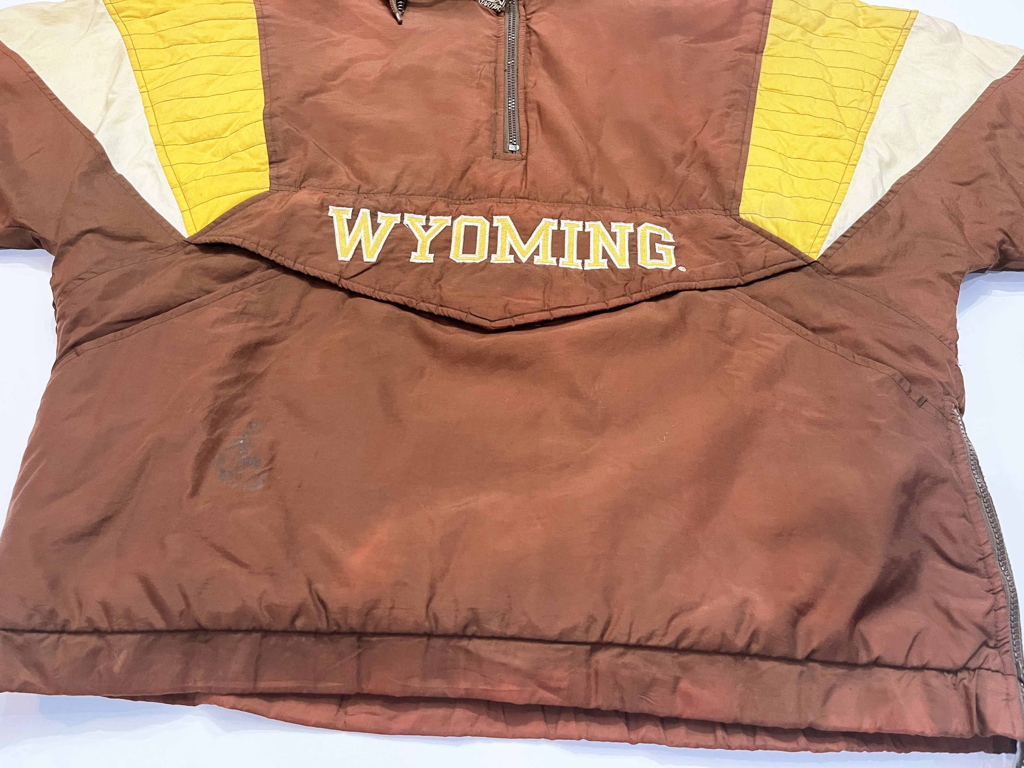 Starter Vintage Starter Wyoming Cowboys NCAA Puffer Half Zip Jacket Size US M / EU 48-50 / 2 - 6 Thumbnail