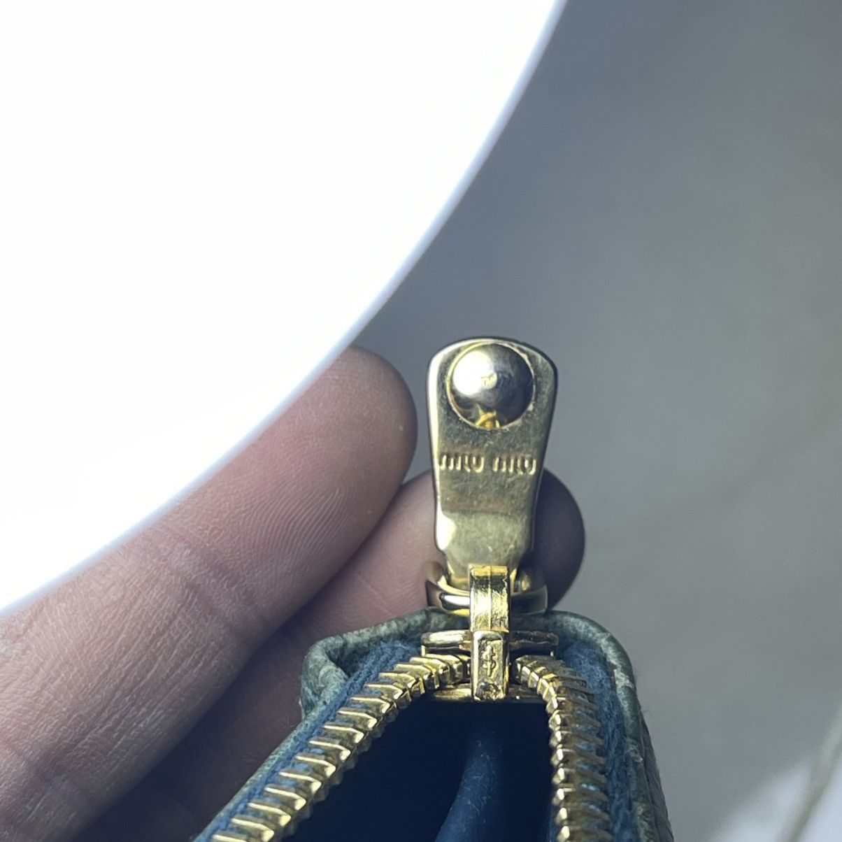 Miu Miu Miu Miu Blue Croc Embossed Leather Zip Around Wallet Size ONE SIZE - 14 Thumbnail
