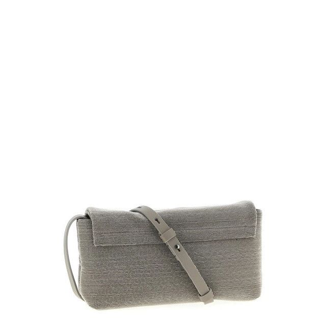 Brunello Cucinelli BRUNELLO CUCINELLI $6200 Lignite Gray Grained Leather Precio Size ONE SIZE - 2 Thumbnail