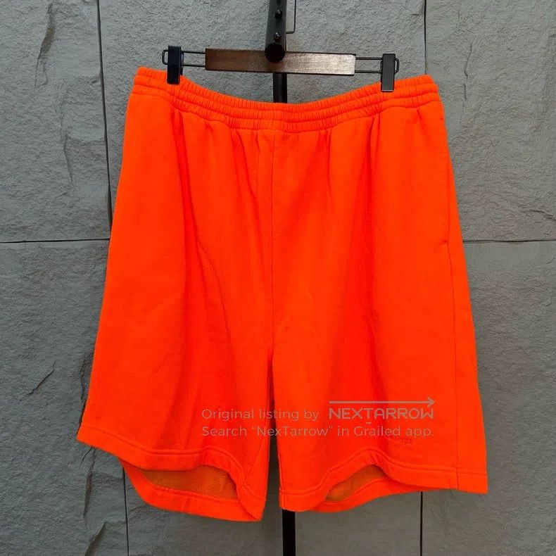 Balenciaga Balenciaga size S Double B Logo Neon Orange Sports Shorts, Size US 27 - 1 Thumbnail