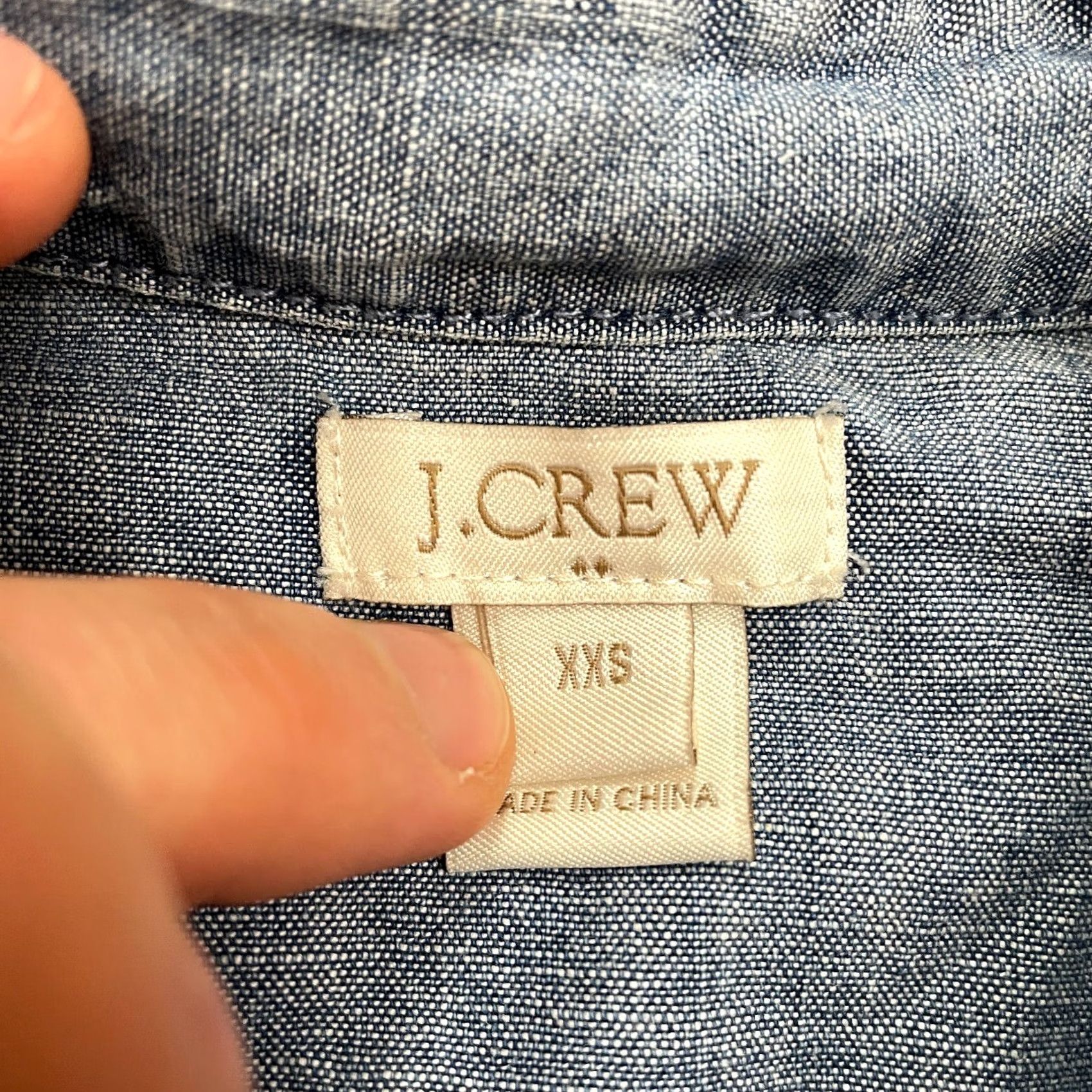 J.Crew J.CREW Button-Up Chambray Shirt Women XXS Blue Pocket Casual Size XXS / US 00 / IT 34 - 4 Thumbnail