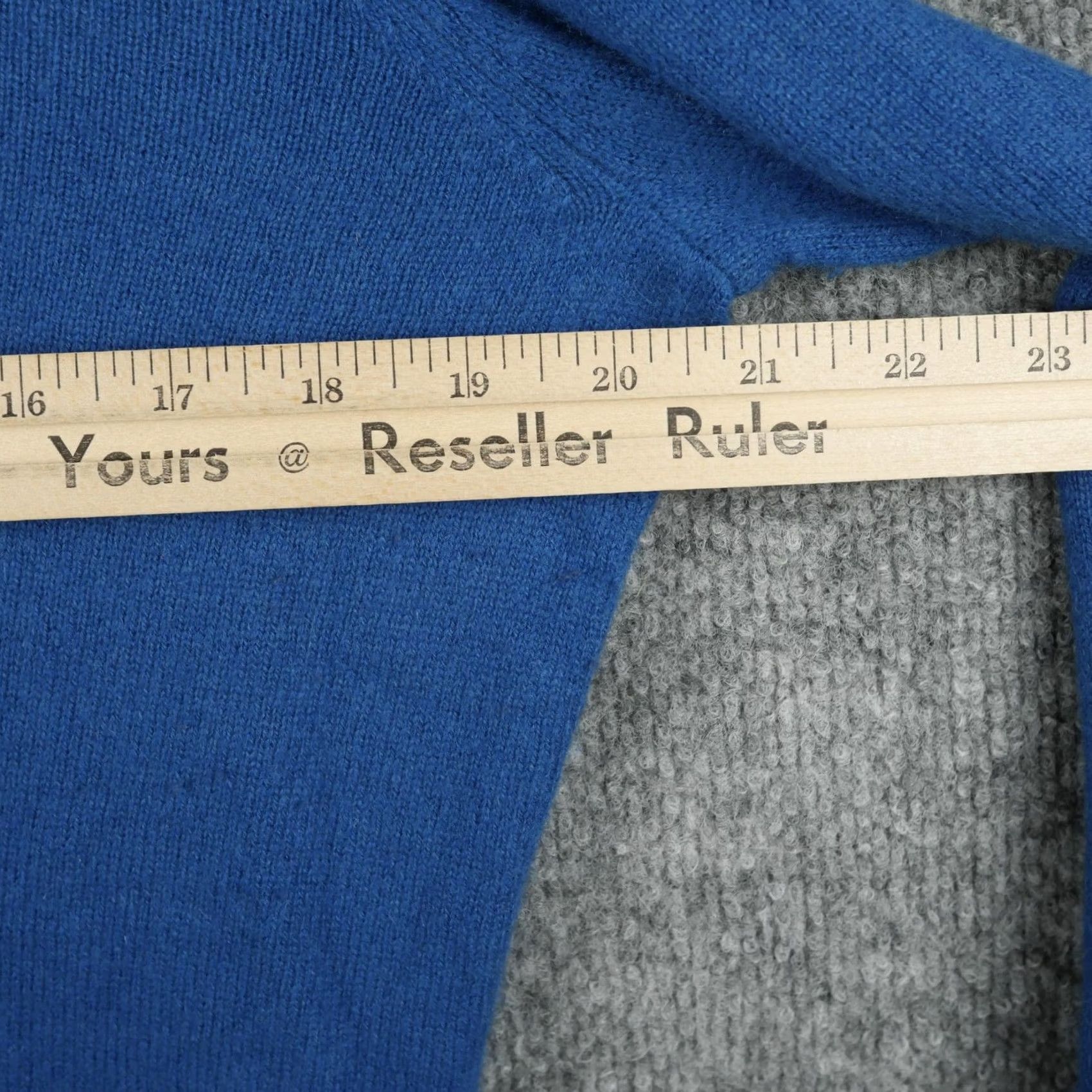 Vintage Alex Marie Sweater Womens XL Blue Cashmere V-Neck Pullover Long Sleeve Knit Size XL / US 12-14 / IT 48-50 - 7 Thumbnail