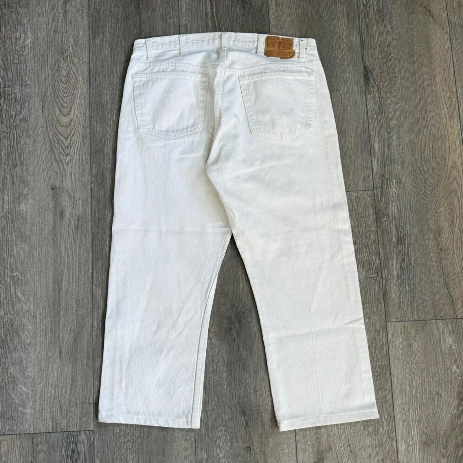 Levi's Vintage 90s levis 501 jeans in white Size US 37 - 1 Thumbnail