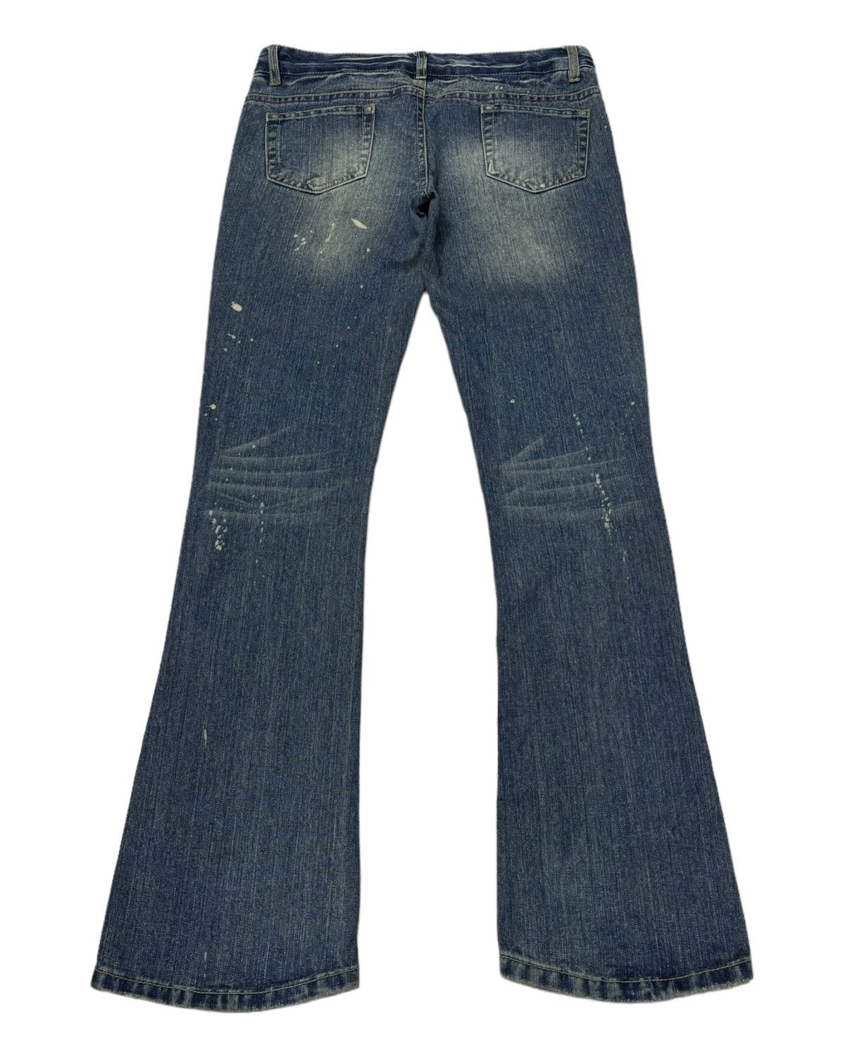 If Six Was Nine VINTAGE MISS ARTEMIS FLARED JEANS DISTRESS RARE FLARE DENIM Size 32" / US 10 / IT 46 - 6 Thumbnail