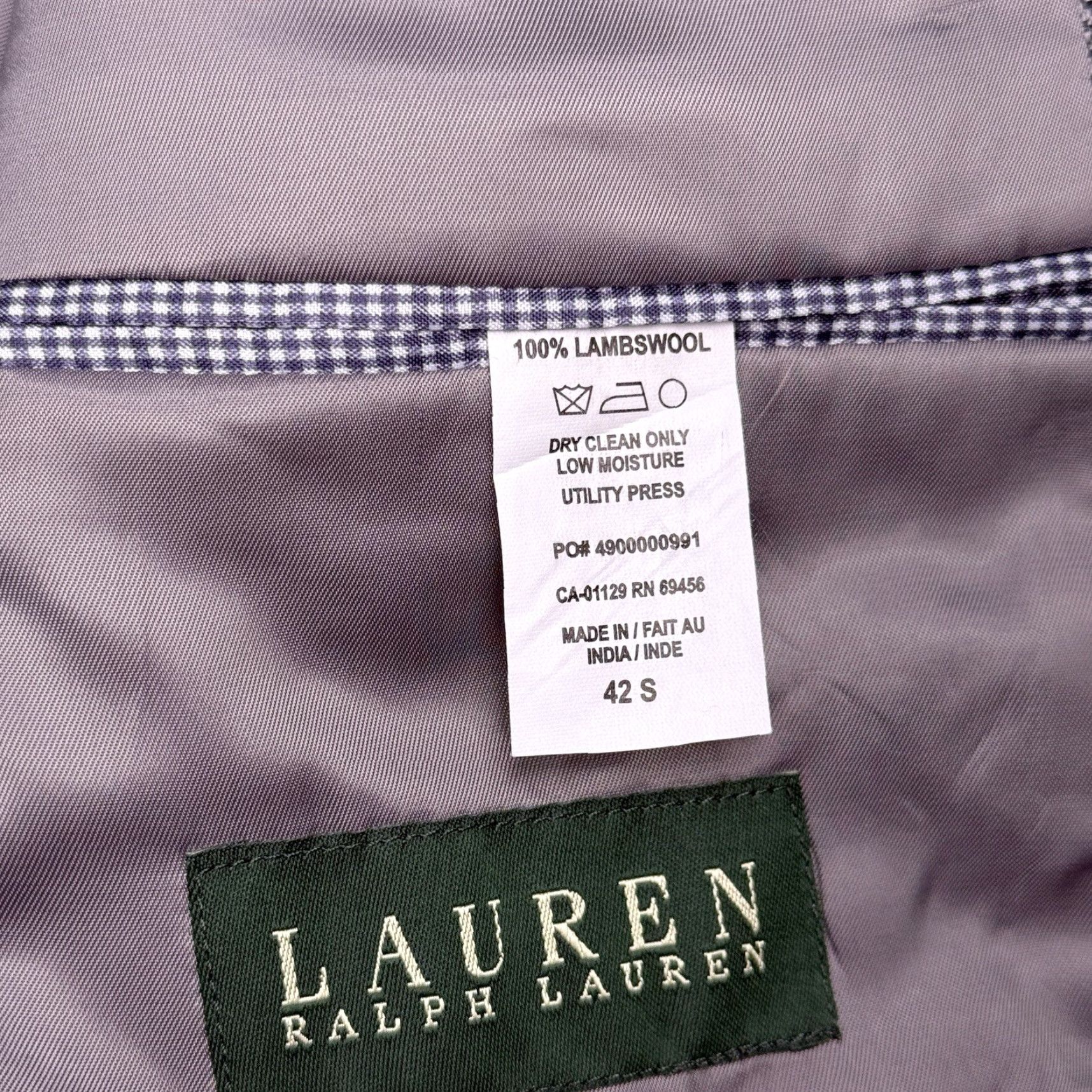 Ralph Lauren Lauren Ralph Lauren Blazer Sport Coat Jacket Short Gray Tweed Herringbone Wool 42 Regular Men's Size US 42 / EU 58 - 6 Thumbnail