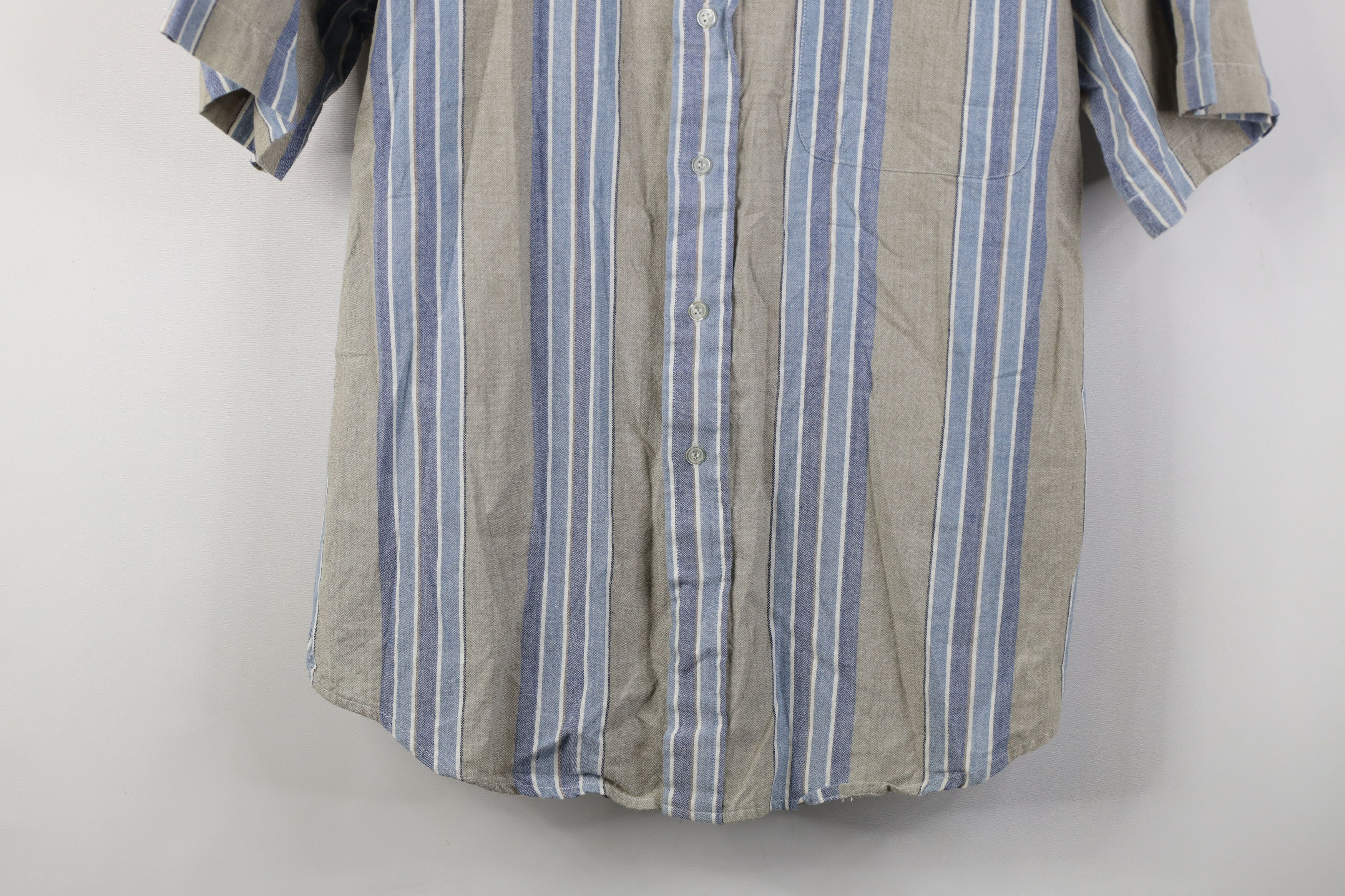 Vintage Vintage 90s Streetwear Block Short Sleeve Button Down Shirt Size US L / EU 52-54 / 3 - 3 Thumbnail