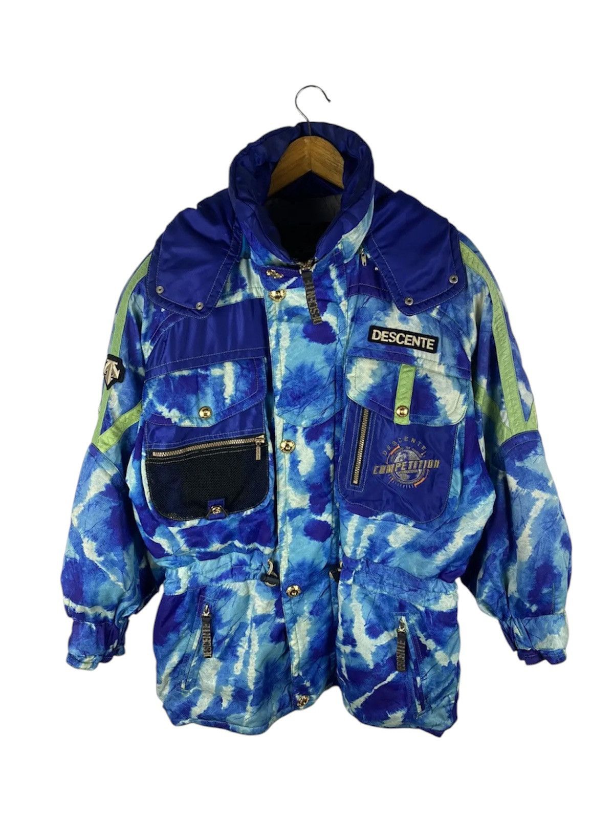 Descente × Japanese Brand Vintage Descente Competitor Ski Jacket – 1980s Tie-Dye Gear Size US L / EU 52-54 / 3 - 1 Thumbnail