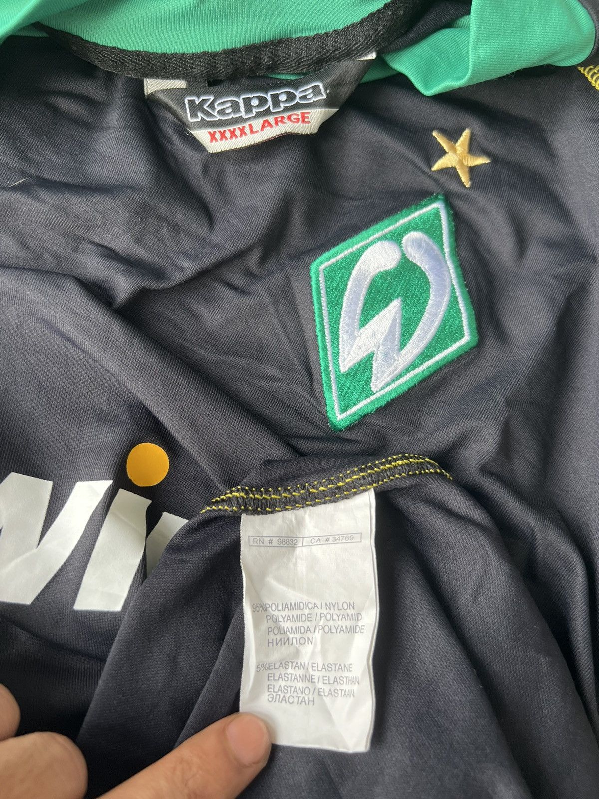 Kappa Kappa 06-07 SV Werder Bremen *we win!* #Klose 3rd Kit Jersey Size US XL / EU 56 / 4 - 6 Thumbnail