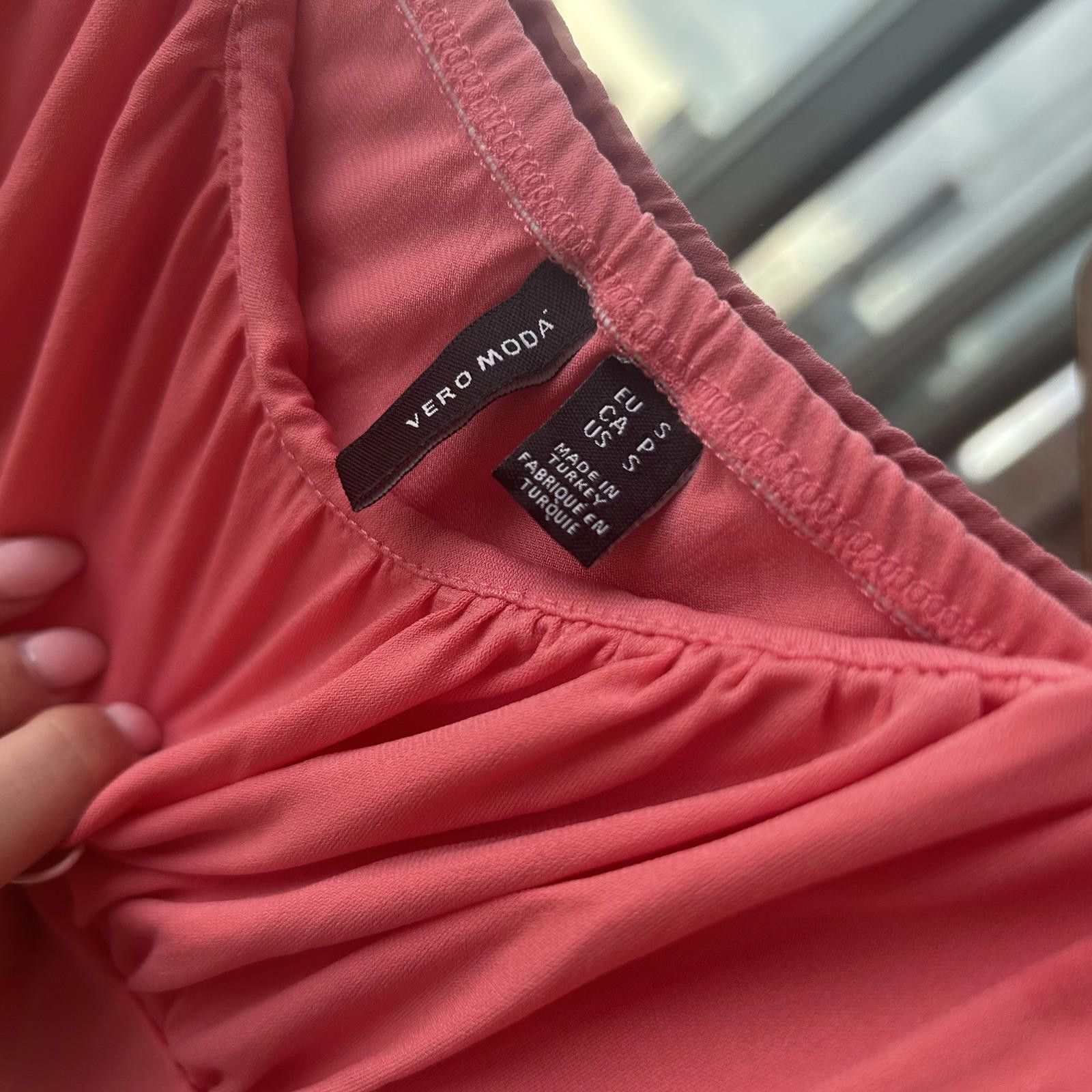 Designer Vero Moda Coral Pink Y2K Dress, Size S Size S / US 4 / IT 40 - 4 Thumbnail