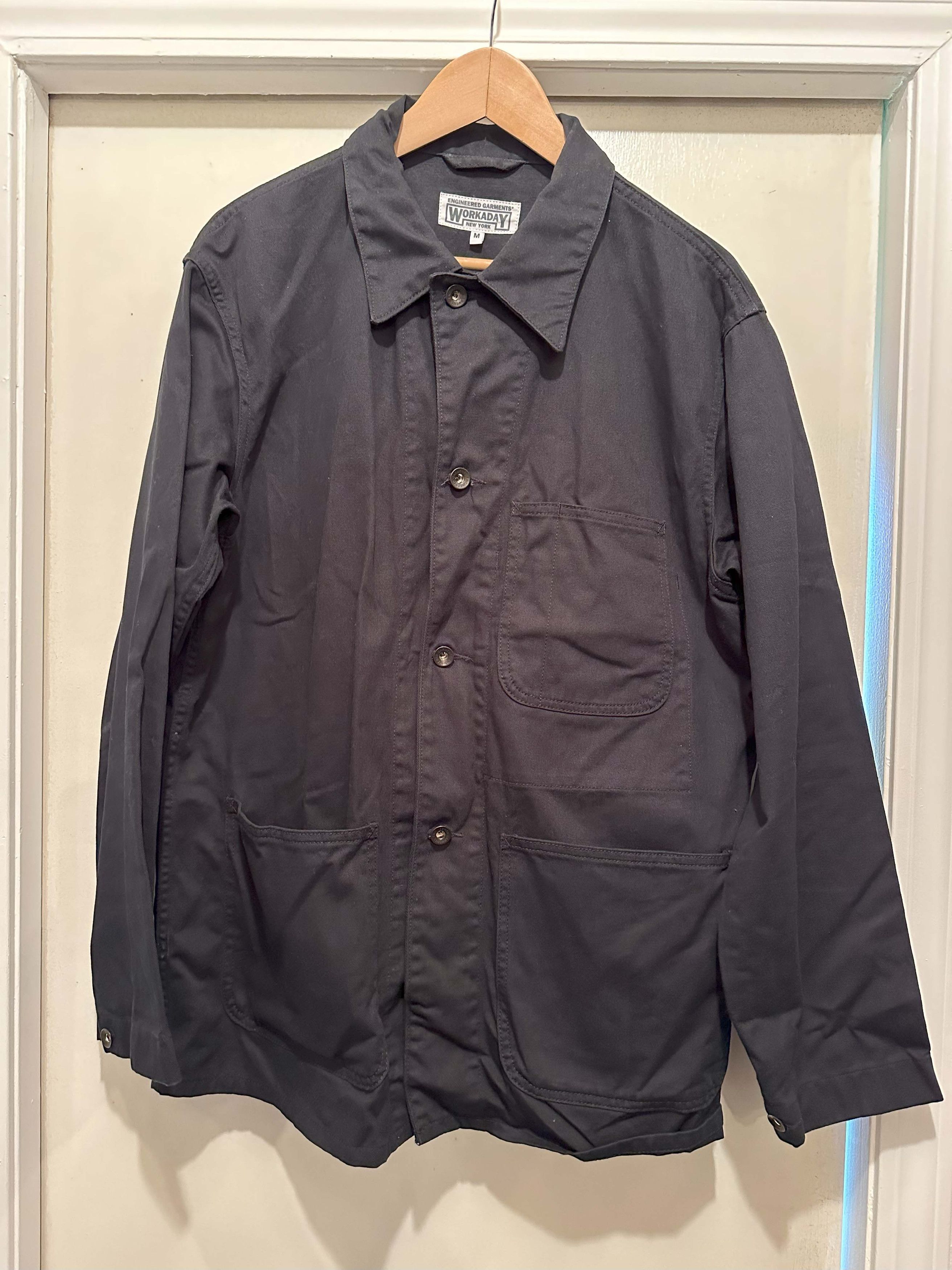 image of Engineered Garments, Workaday Chore Jacket in Black, Men's (Size Medium)