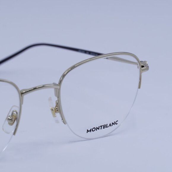 Montblanc Montblanc MB0129O 004 Eyeglasses Gold 52mm Aviator Frame Size ONE SIZE - 4 Thumbnail