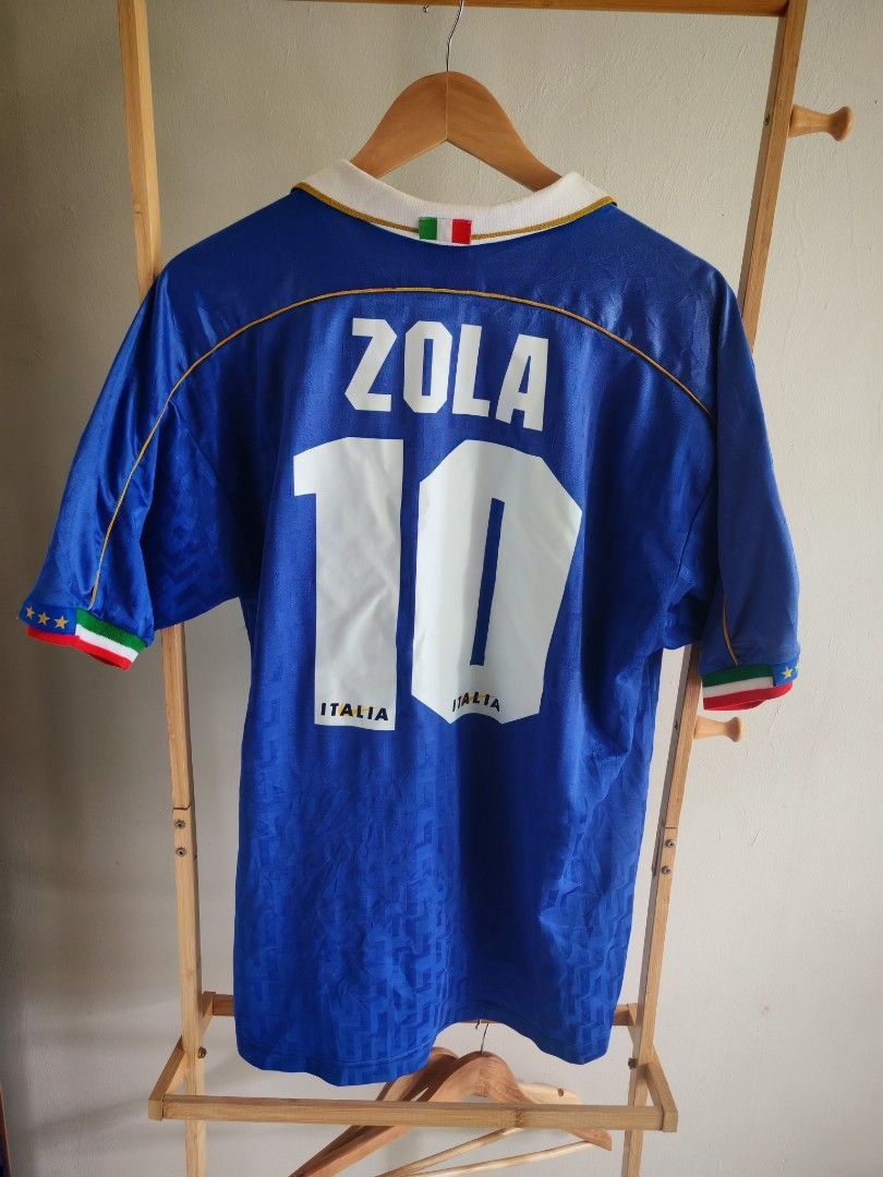 Nike Italy 95/96 Nike Home Jersey Zola #10 Vintage L Size US L / EU 52-54 / 3 - 2 Thumbnail