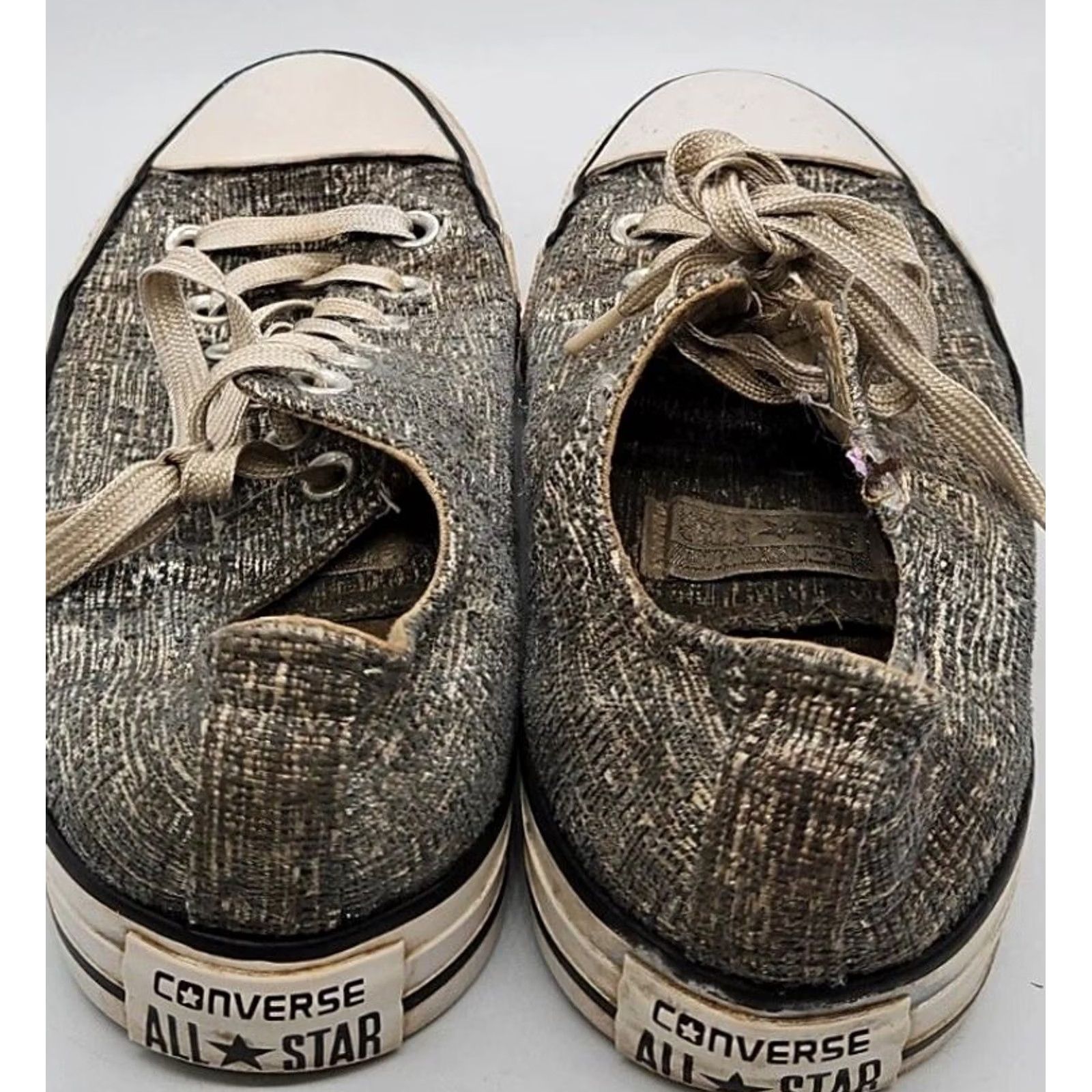 Converse Converse Chuck Taylor All Star Low Top Tweed Black White Sneakers Size 8 Womens Size M / US 6-8 / IT 42-44 - 3 Thumbnail