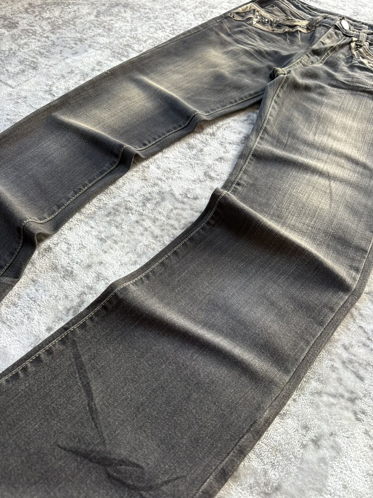 GOSTAR DE FUGA Gostar De Fuga Style Studded Embellished Flared Jeans Size US 27 - 11 Thumbnail