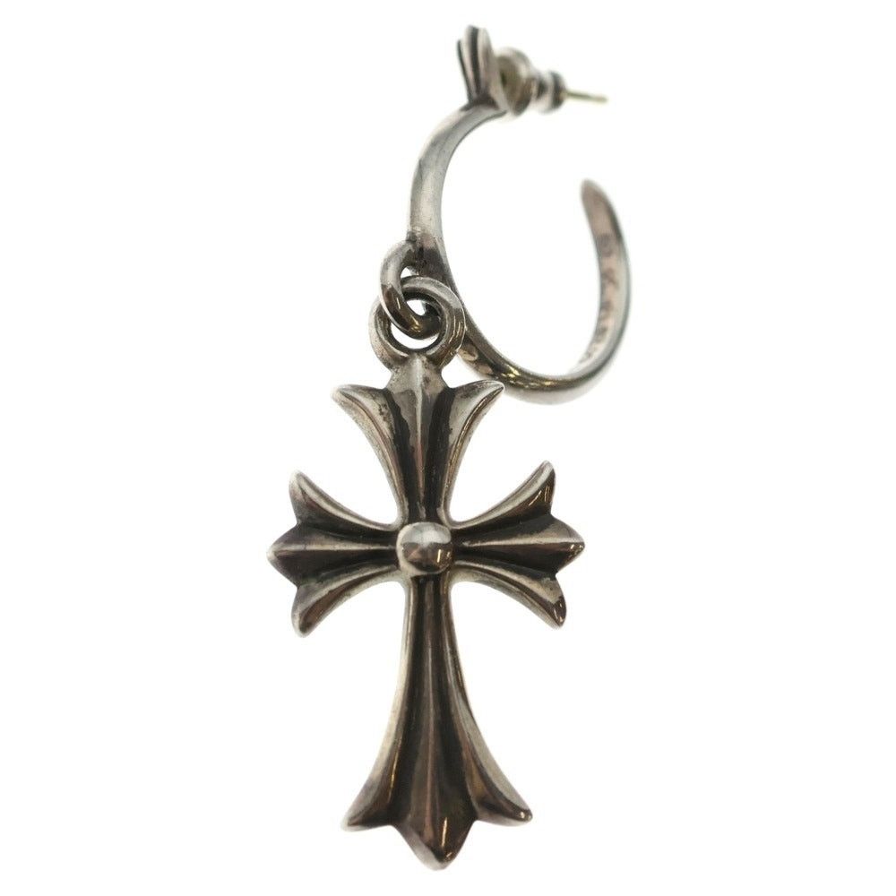 Chrome Hearts Chrome Hearts Tiny CH Cross Hoop Earring Silver Size ONE SIZE - 1 Thumbnail