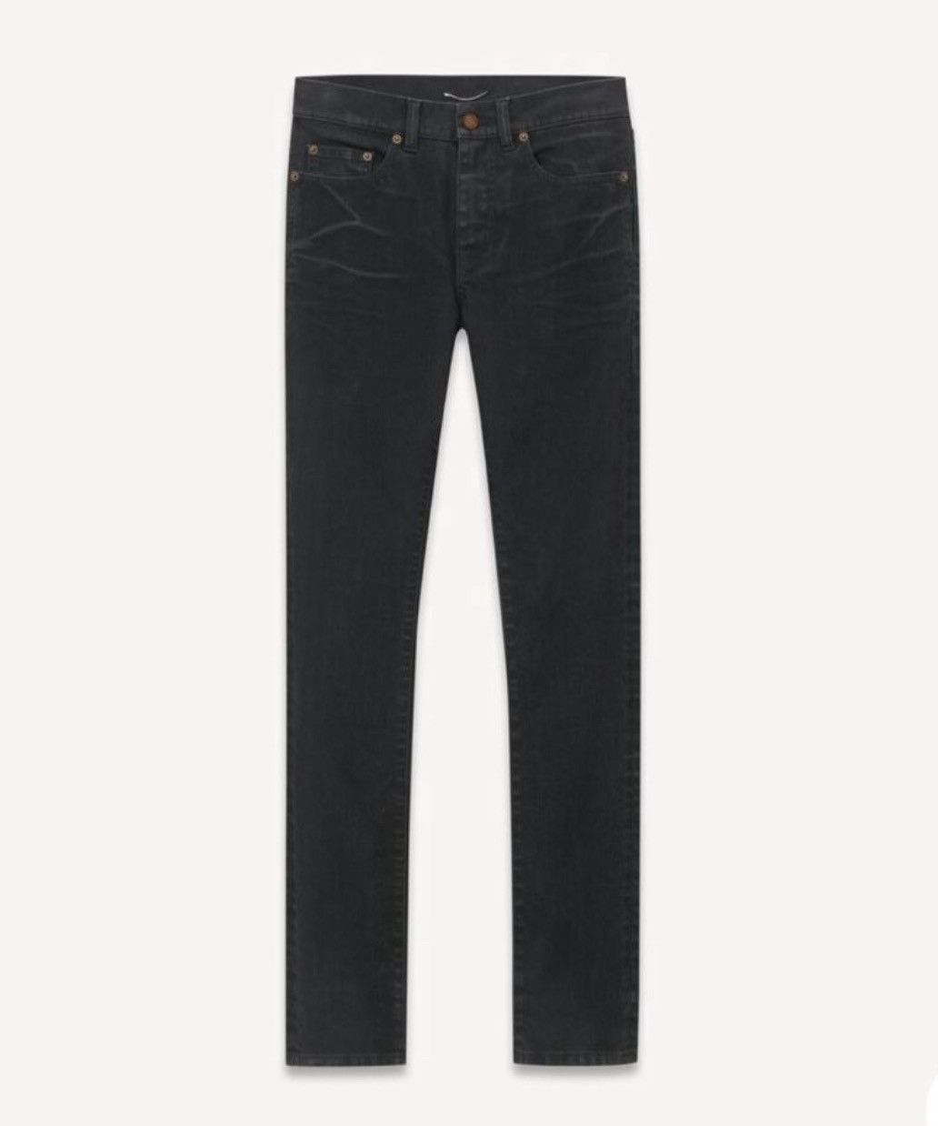 Saint Laurent Paris skinny-fit jeans in light glazed black denim Size US 28 / EU 44 - 1 Preview