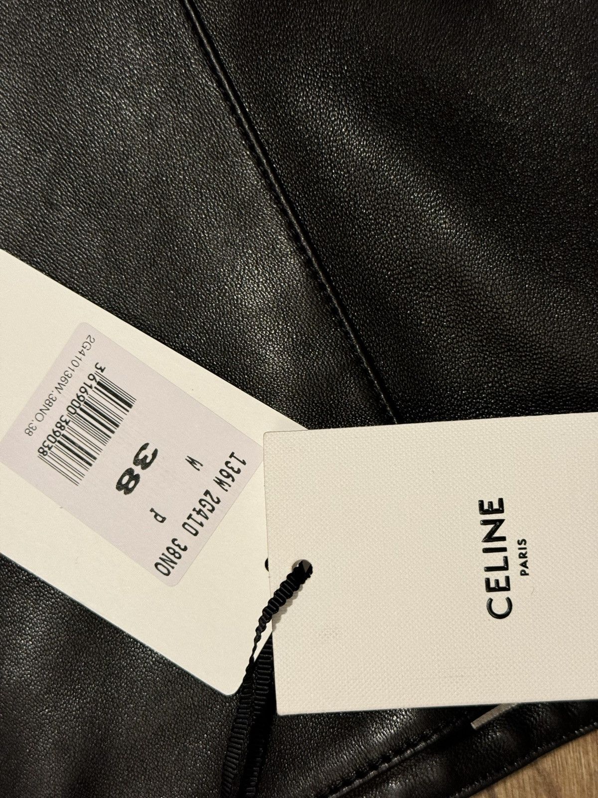 Celine Celine black leather pants, 8 Triomphe gold buttons, size M Size 27" / US 4 / IT 40 - 4 Thumbnail