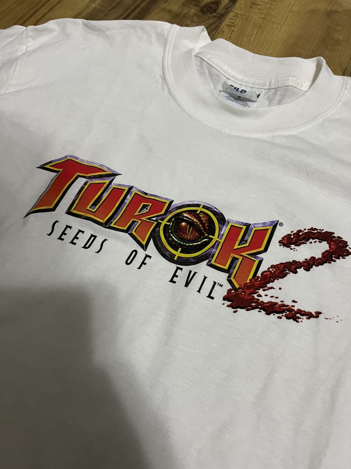 Nintendo × Vintage Vintage 1998 TUROK 2 Video Game Promo T-Shirt Size US L / EU 52-54 / 3 - 3 Thumbnail