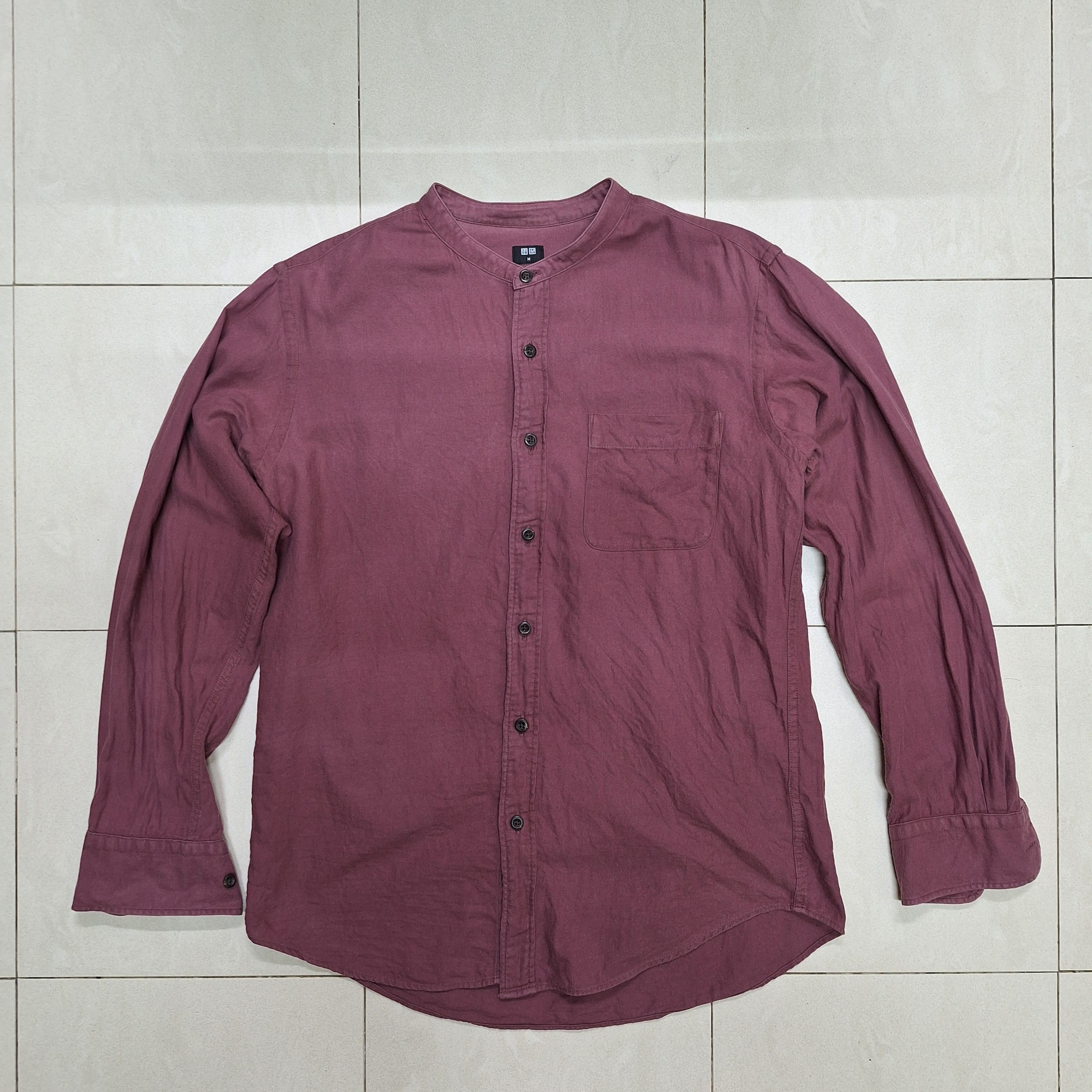 Japanese Brand Uniqlo Mandarin Collar Button Shirt Size US M / EU 48-50 / 2 - 1 Thumbnail