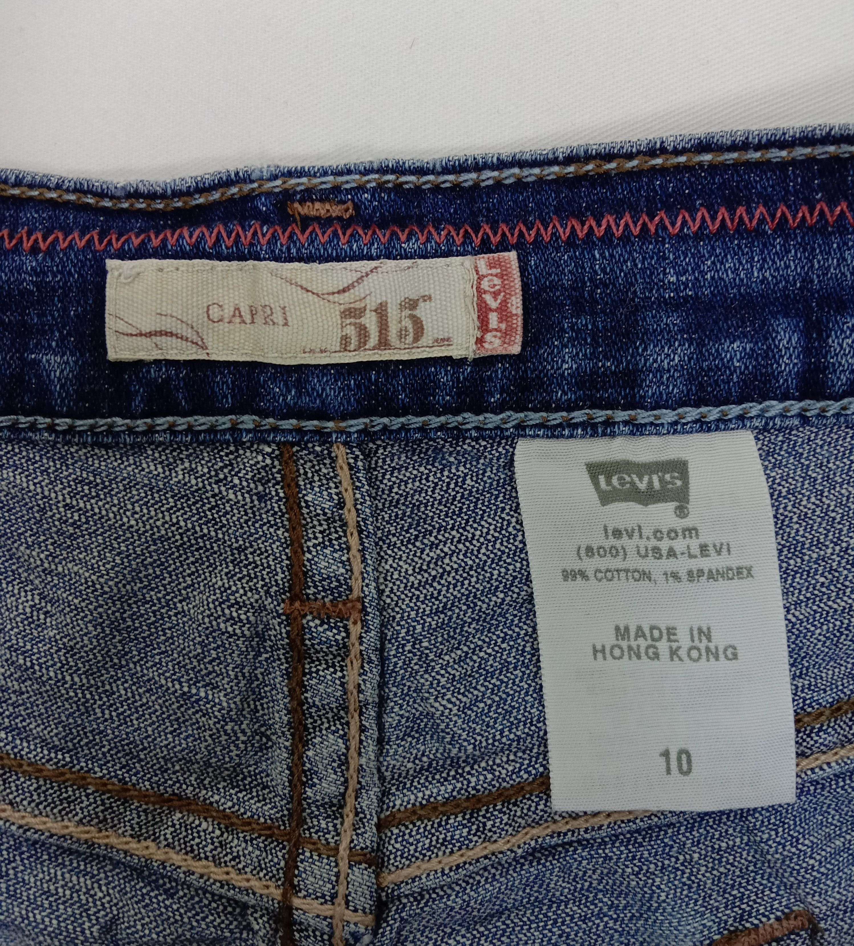 Levi's Vintage Levi's 515 Jeans Capri Blue Wash Denim Size 31" - 9 Thumbnail