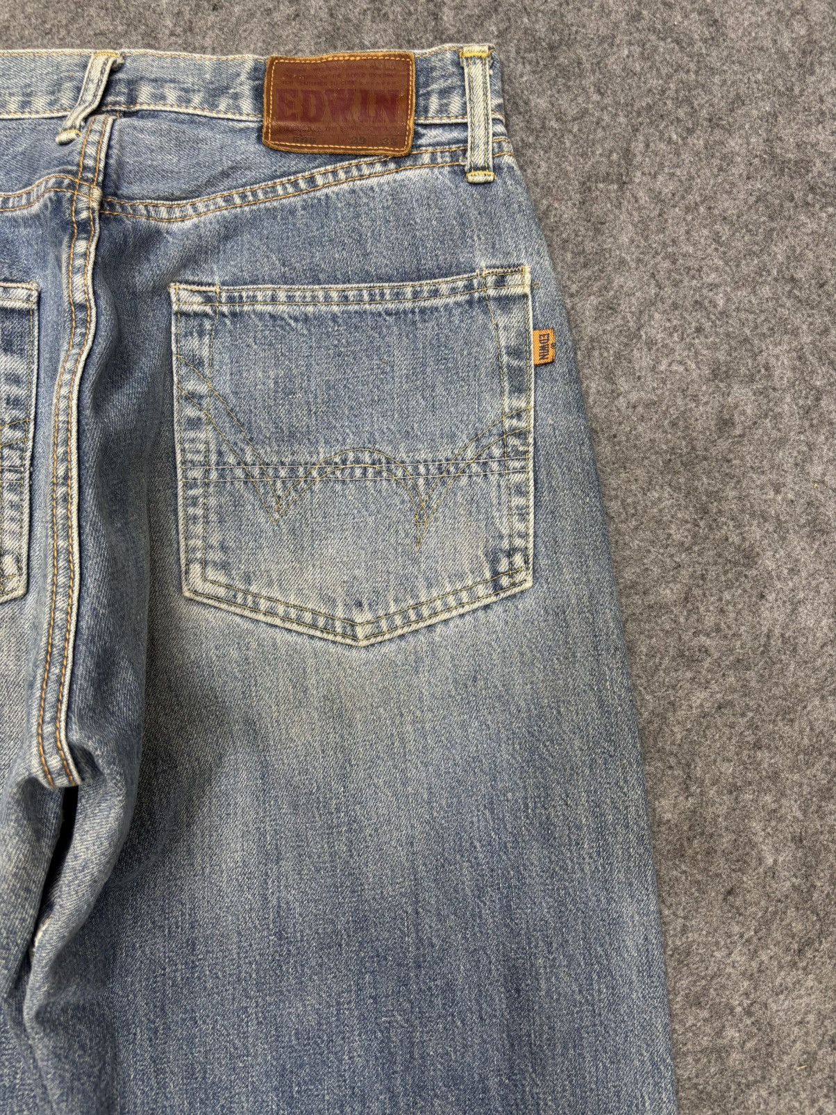 Edwin 💥Wide 90s💥Vintage Edwin Mnimalist Fade Selvedge Denim F626 Size US 29 - 10 Thumbnail