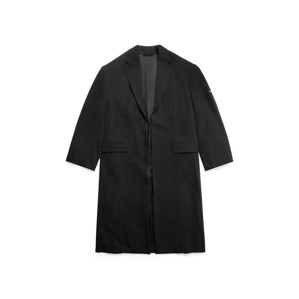 Balenciaga o1la1rc1a0325 Skater Tailored Coat in Black Size US L / EU 52-54 / 3 - 1 Thumbnail
