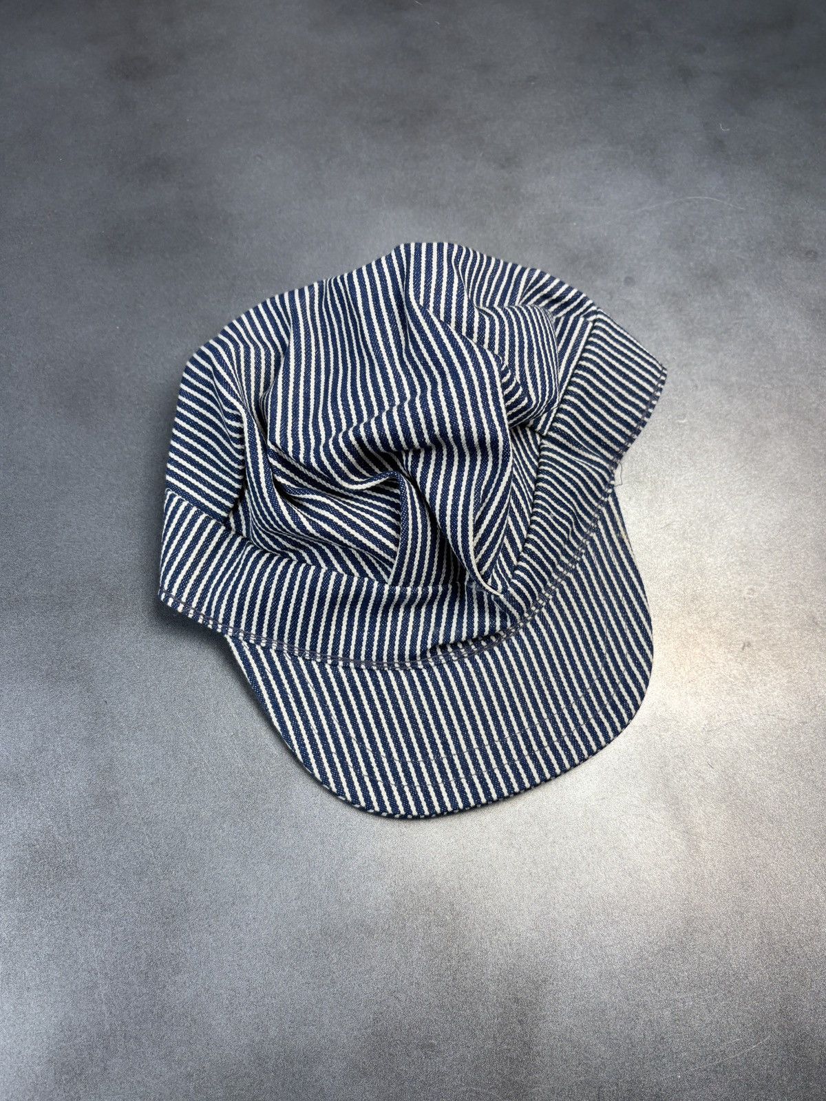 Vintage Vintage Hickory Stripe Hat Conductors Cap Engineer Snapback Size ONE SIZE - 1 Thumbnail