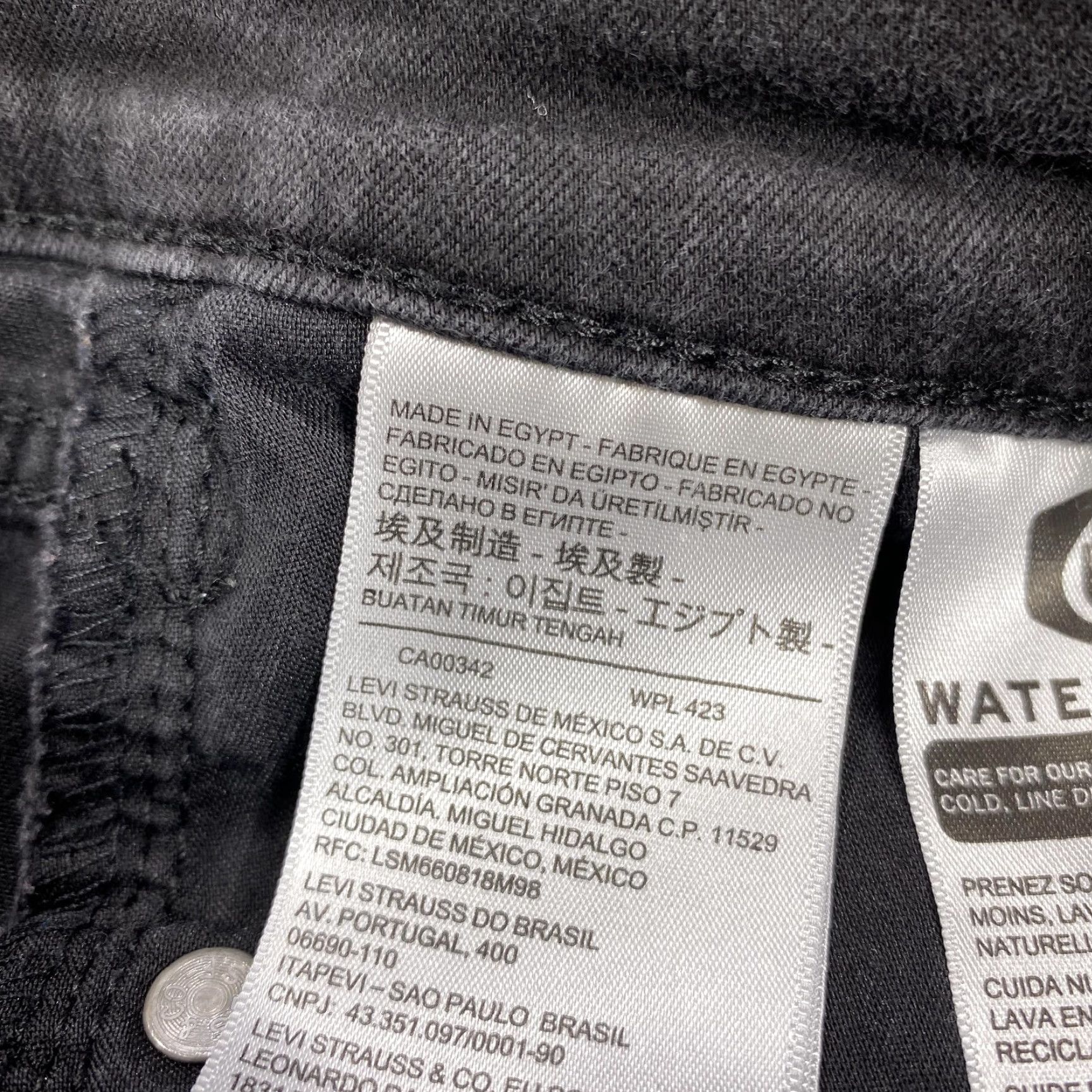 Levi's Levis Women Jeans Classic Straight 4 Charcoal Black 5-Pocket Stretch Denim Size 27" / US 4 / IT 40 - 5 Thumbnail