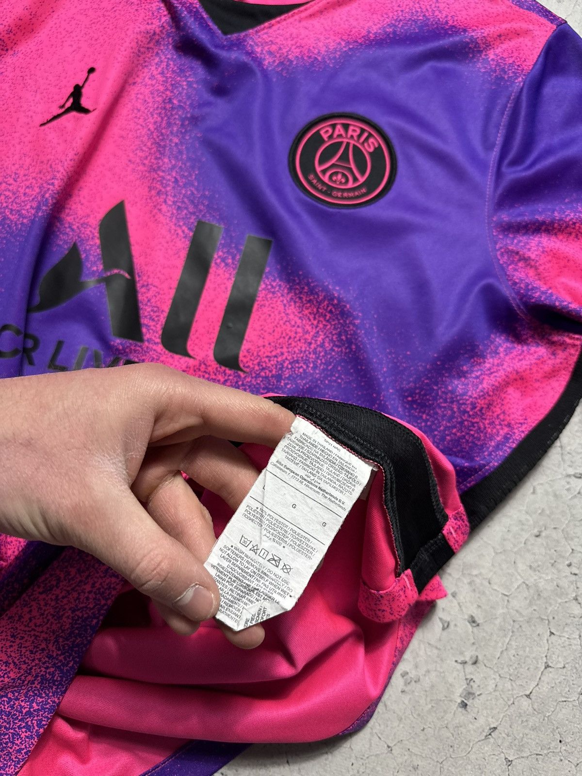 Jordan Brand Nike Air Jordan FC PSG Paris Saint Germain Soccer Jersey Size US L / EU 52-54 / 3 - 7 Thumbnail