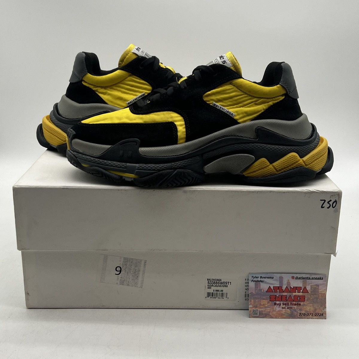 Balenciaga Balenciaga triple s black yellow Size US 7 / EU 40 - 1 Thumbnail